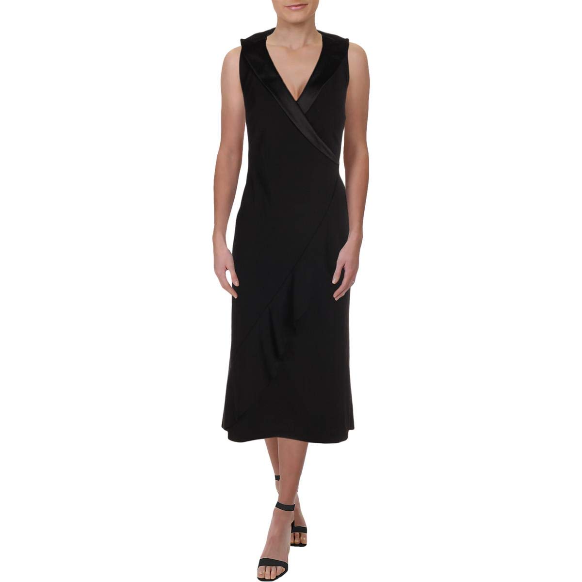 Ralph Lauren Women's Basilia Midi Dress - Classic Black, Size 4 | Elegant Casual & Office Wear for Women