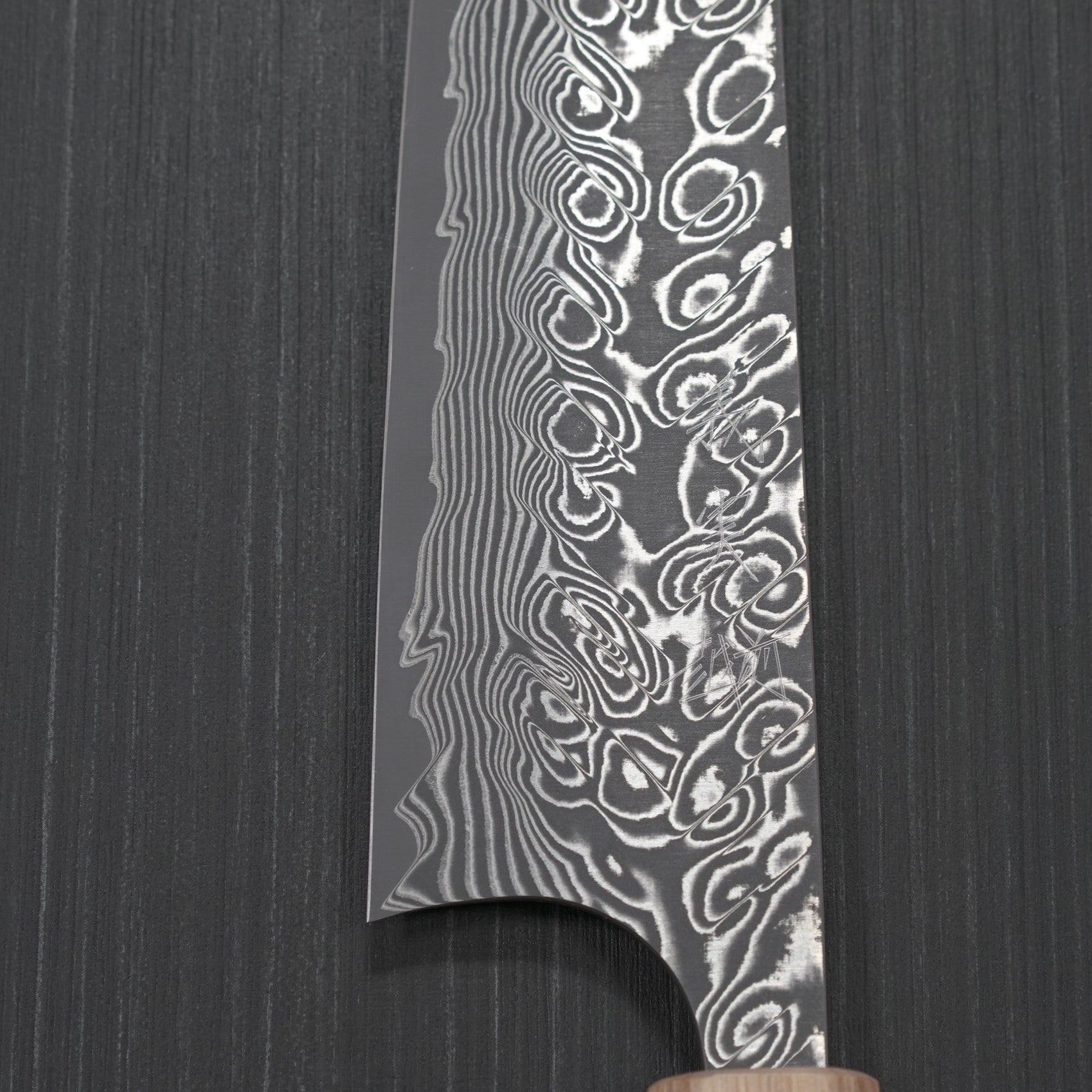 Premium Yoshimi Kato SG2 Super Gold 2 Damascus Gyuto Chef Knife 210mm - V-Shaped Blade with Black Finish & Jarrah Handle - Perfect for Professional Chefs, Home Cooking, Sushi Preparation & Meat Slicing