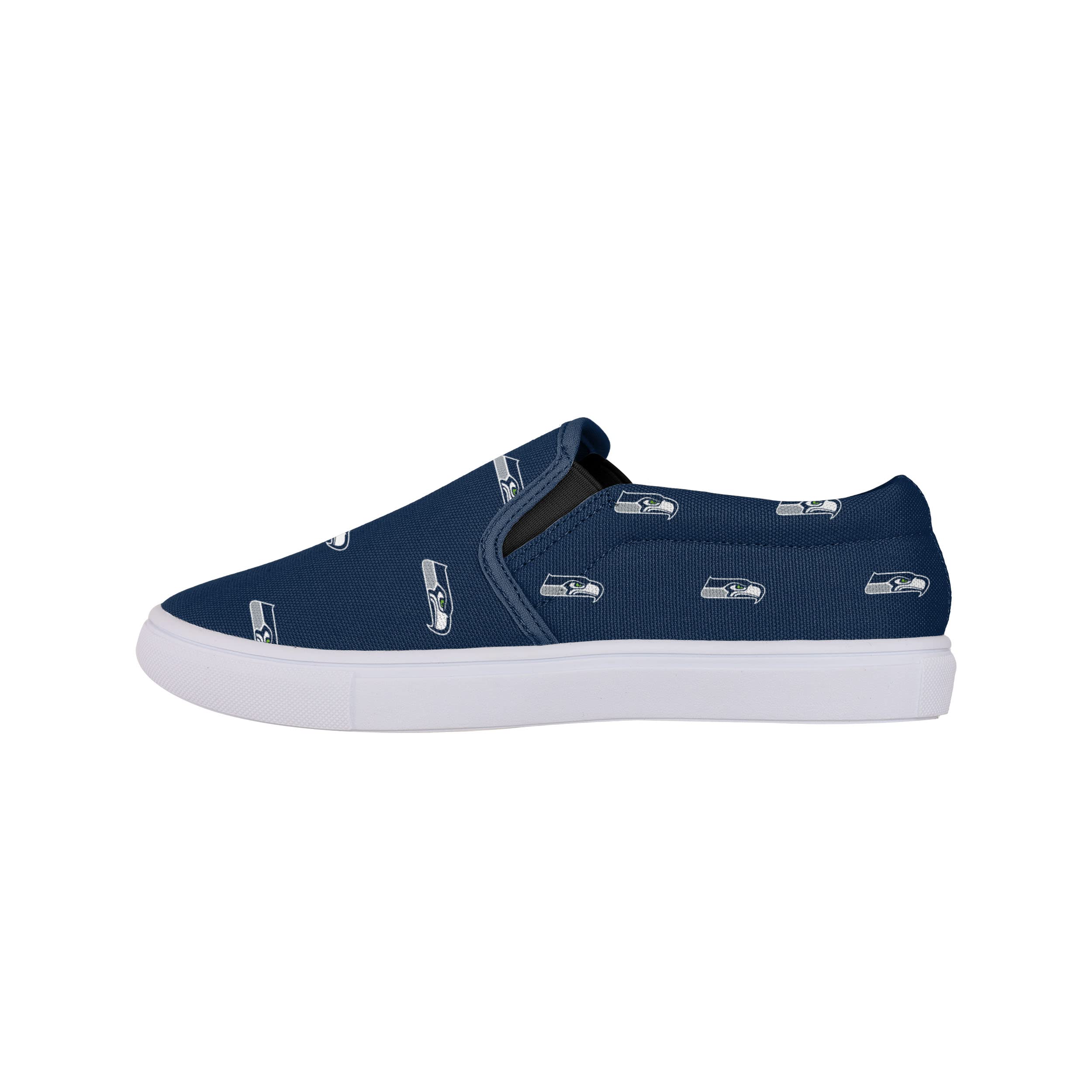 FOCO Women's NFL Team Slip-On Canvas Shoes - Comfortable Ladies Sneakers with Team Logo for Casual Wear, Game Day & Everyday Outfits