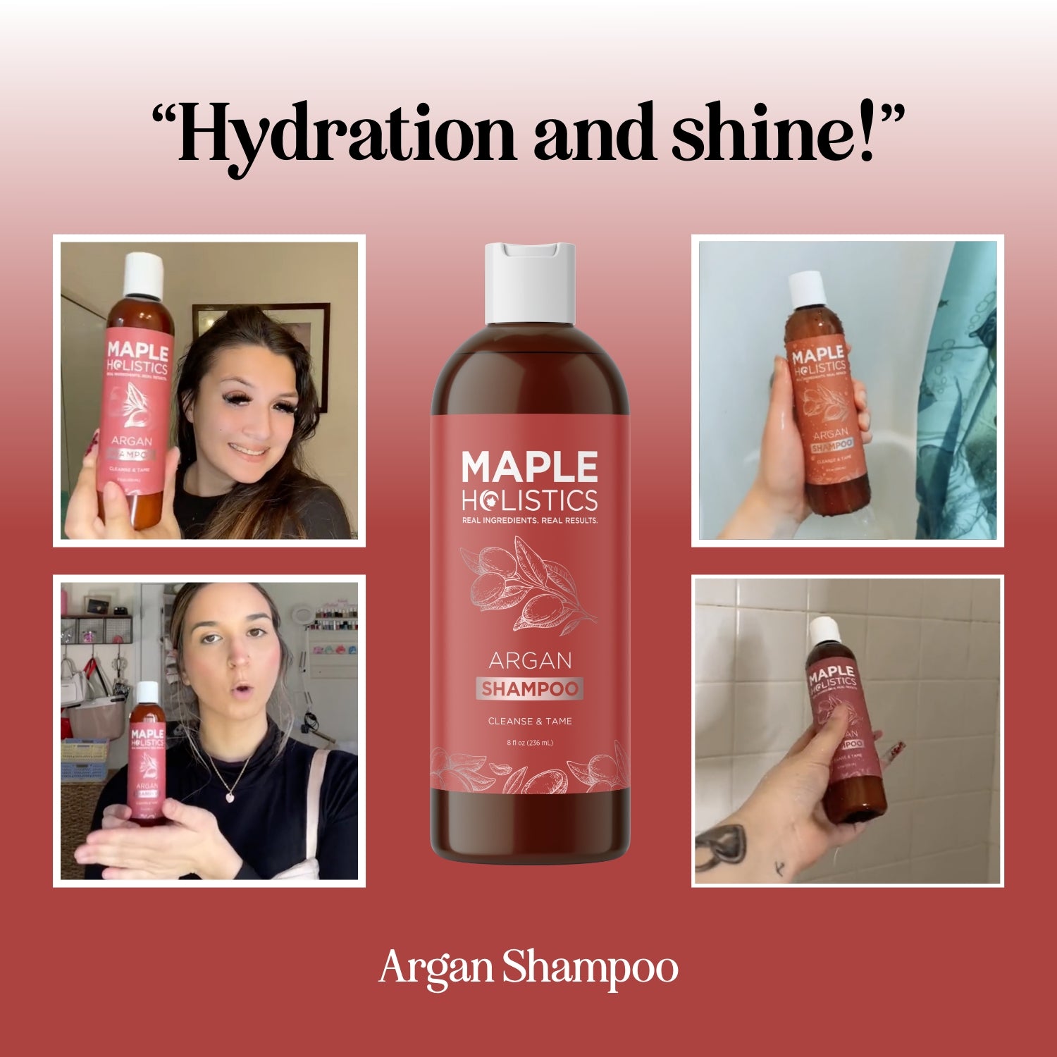 Organic Argan Oil Shampoo for Hair Growth & Repair - Sulfate-Free, Hydrating & Nourishing Formula for Dry, Damaged Hair - Perfect for Daily Use & Salon-Quality Results at Home