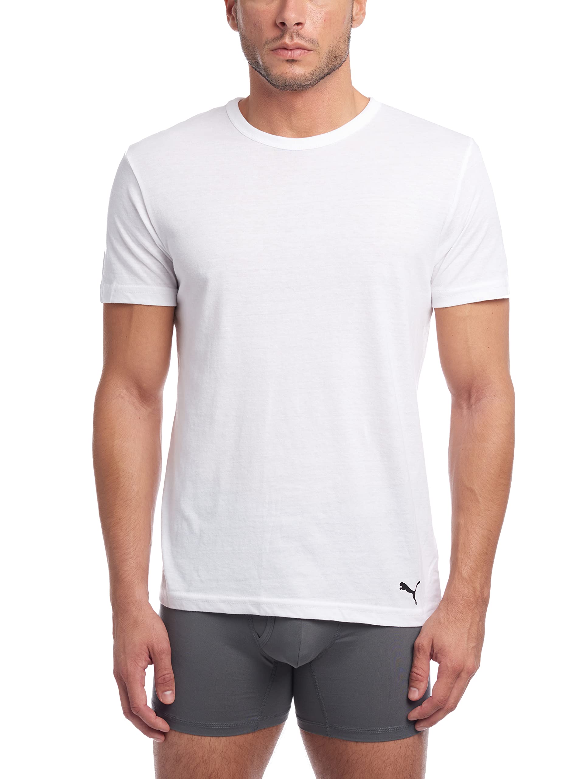 PUMA Men's 3 Pack Crew Neck T-Shirts - Soft Cotton Casual Tees for Everyday Wear | Gym, Workout, Streetwear & Lounge Comfort