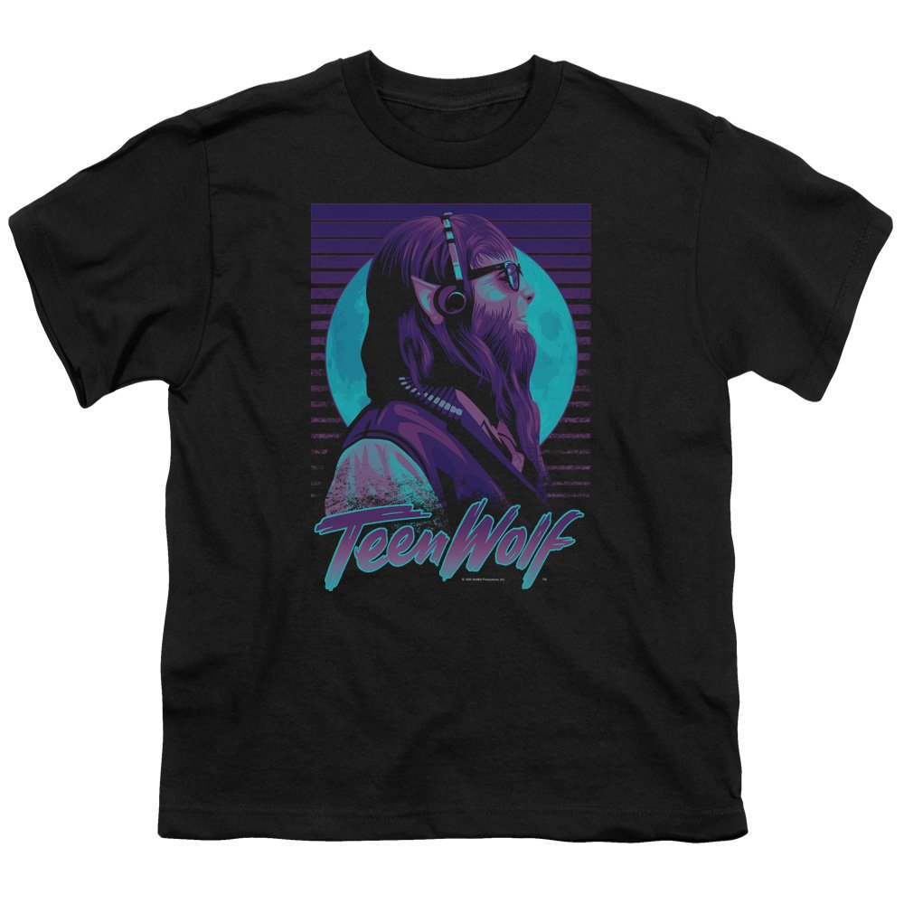 Teen Wolf Headphones Graphic Unisex Youth T-Shirt for Boys & Girls - Cool Music & Wolf Lover Apparel for School, Concerts & Casual Wear