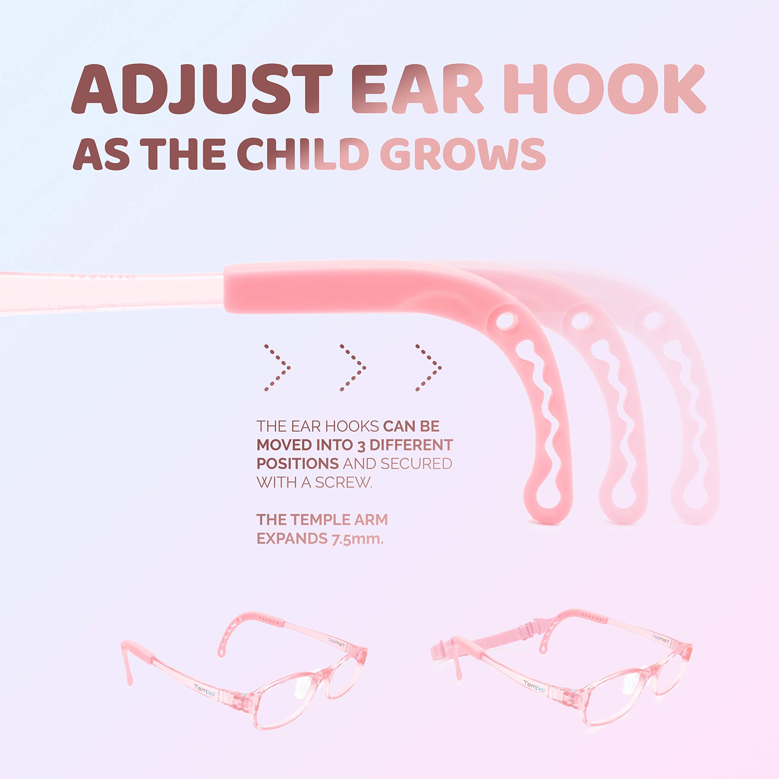 Adjustable Kids Glasses for Boys & Girls - Prescription Eyeglasses for Children - Durable & Lightweight Frames - Perfect for School, Sports, and Daily Wear - Model 2003