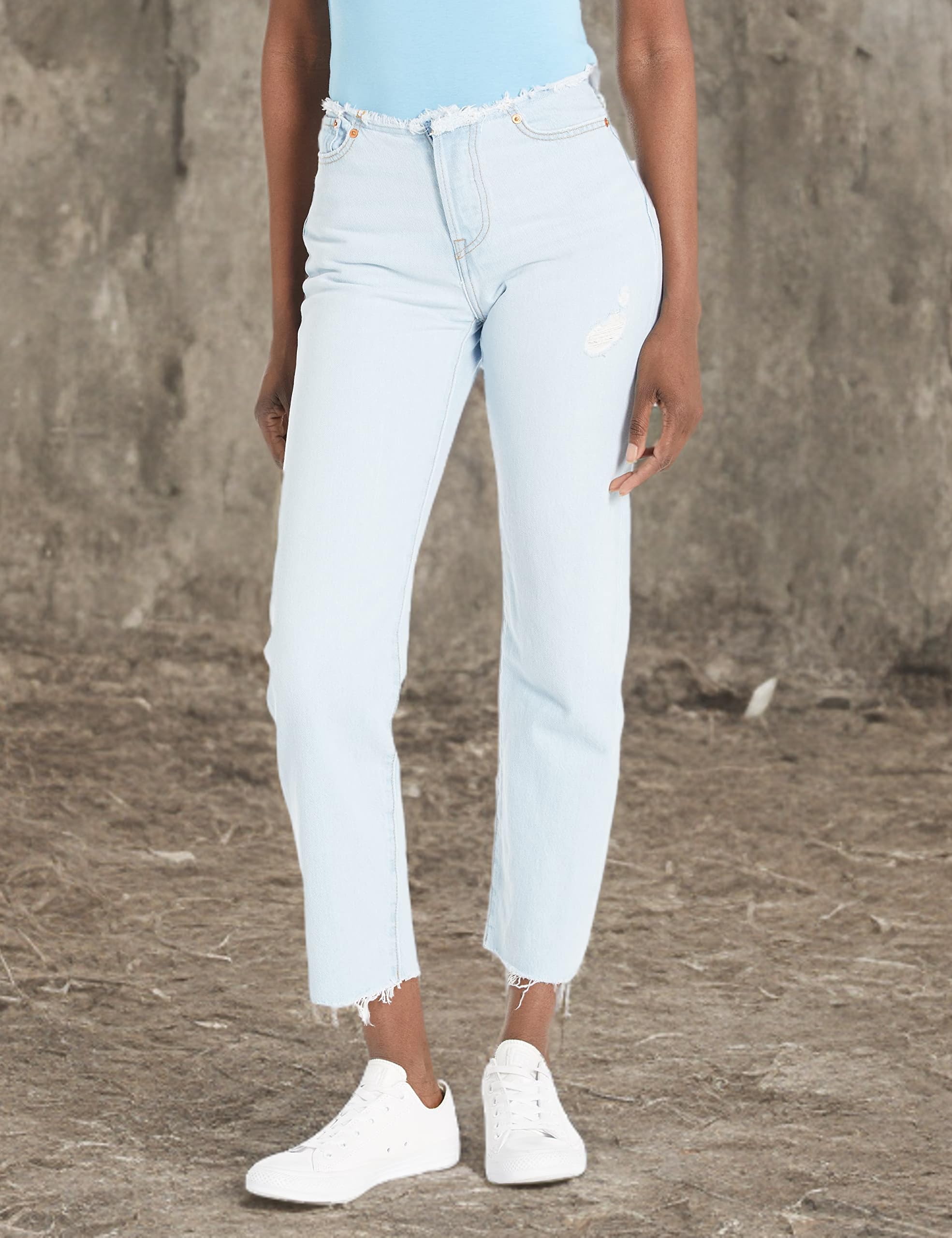 Levi's Women's Ripped High Waist Wedgie Fit Jeans - Stretch Denim Skinny Jeans for Casual Wear & Night Out