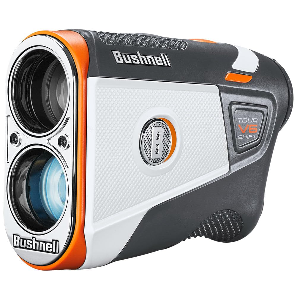 Bushnell Tour V6 Shift Golf Rangefinder with Slope Switch Technology | 1300 Yard Range & 6X Magnification | Visual Jolt Flag Locking & Magnetic Mount | Perfect for Tournament Play & Course Navigation