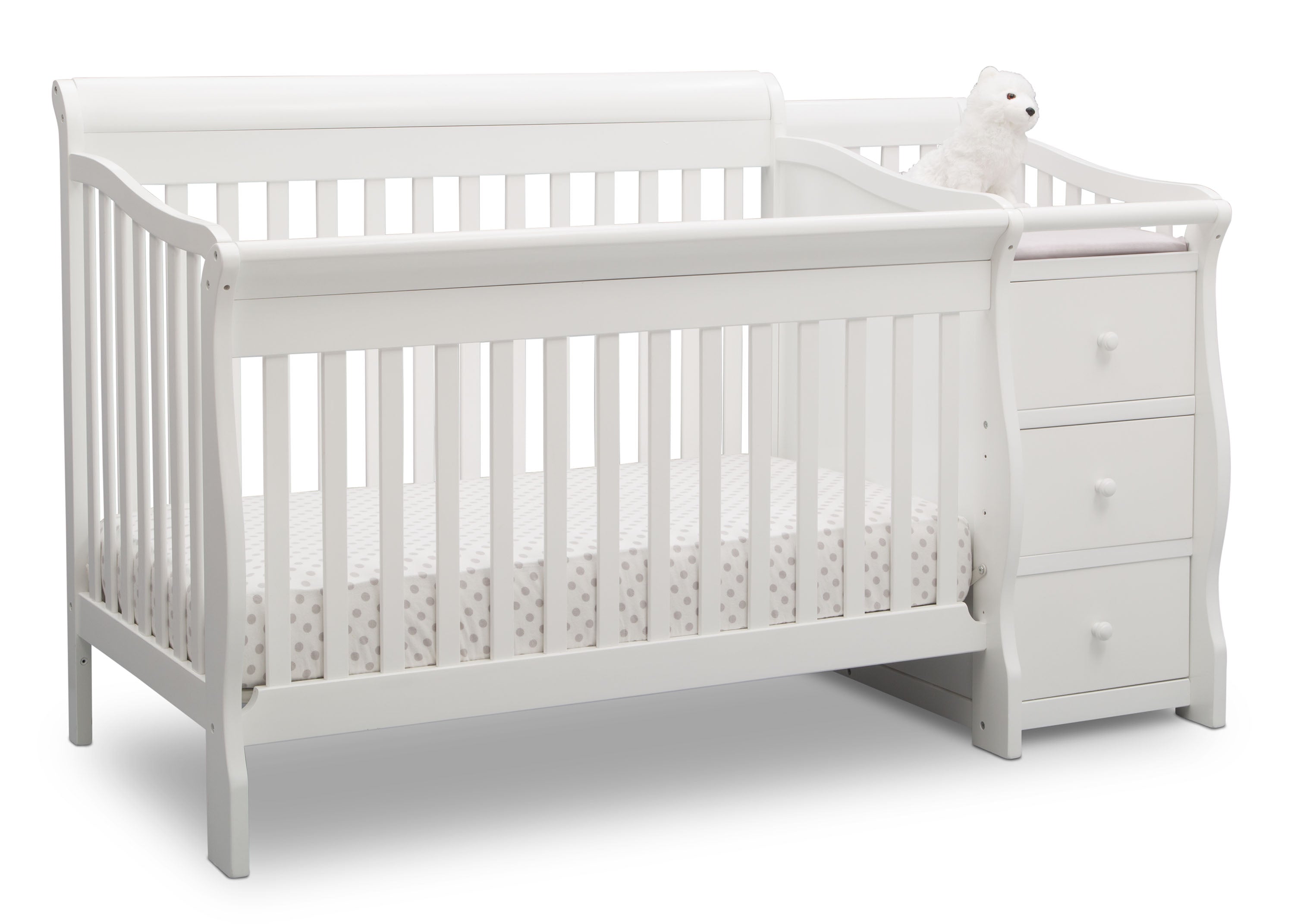 Princeton Junction Convertible Baby Crib with Changer - 3-in-1 Nursery Furniture for Newborn to Toddler | Perfect for Small Spaces & Modern Nurseries