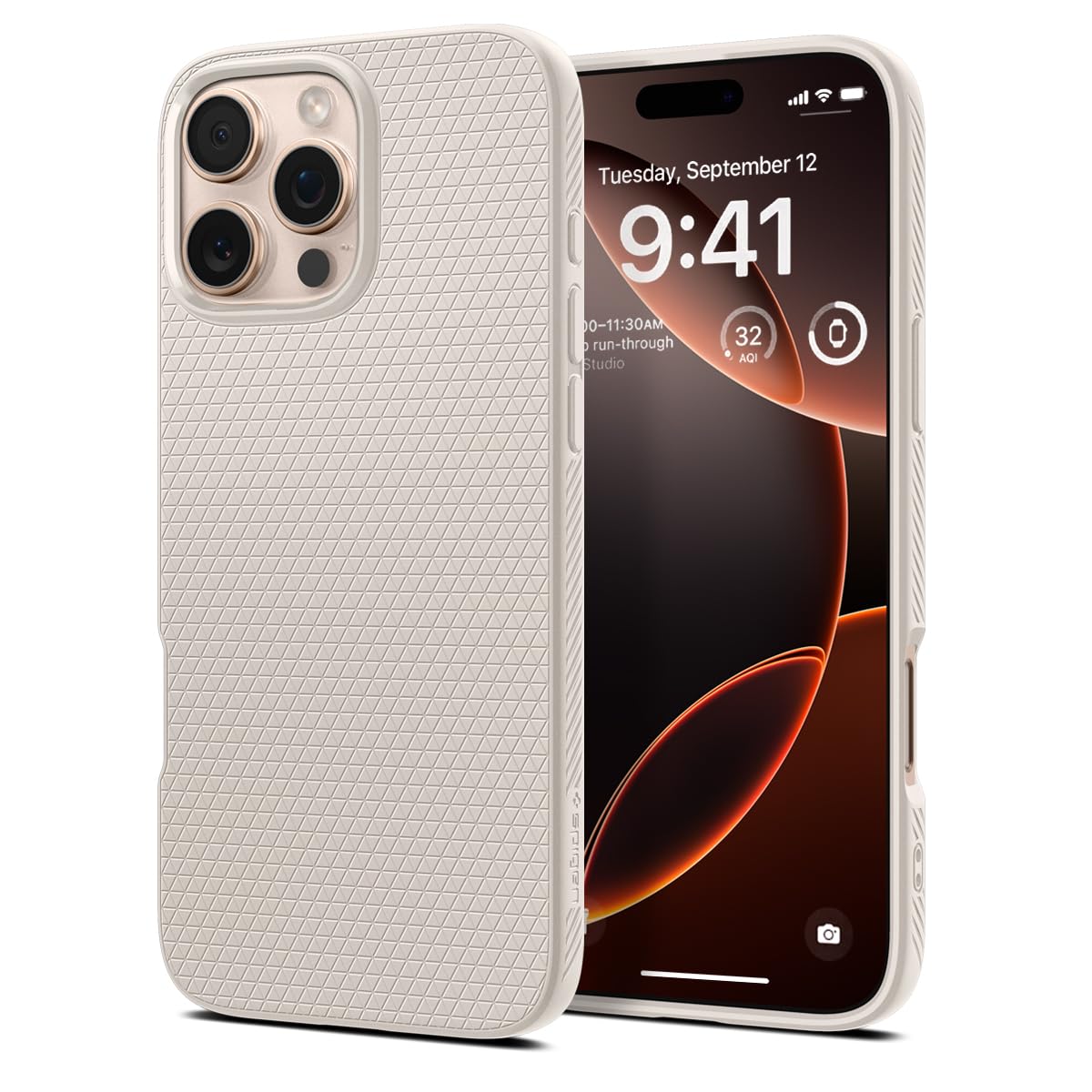 Spigen Liquid Air Armor Case for iPhone 16 Pro - Slim Protective Cover for Apple iPhone 16 Pro (2024) in Natural Titanium | Perfect for Everyday Use, Travel & Outdoor Activities