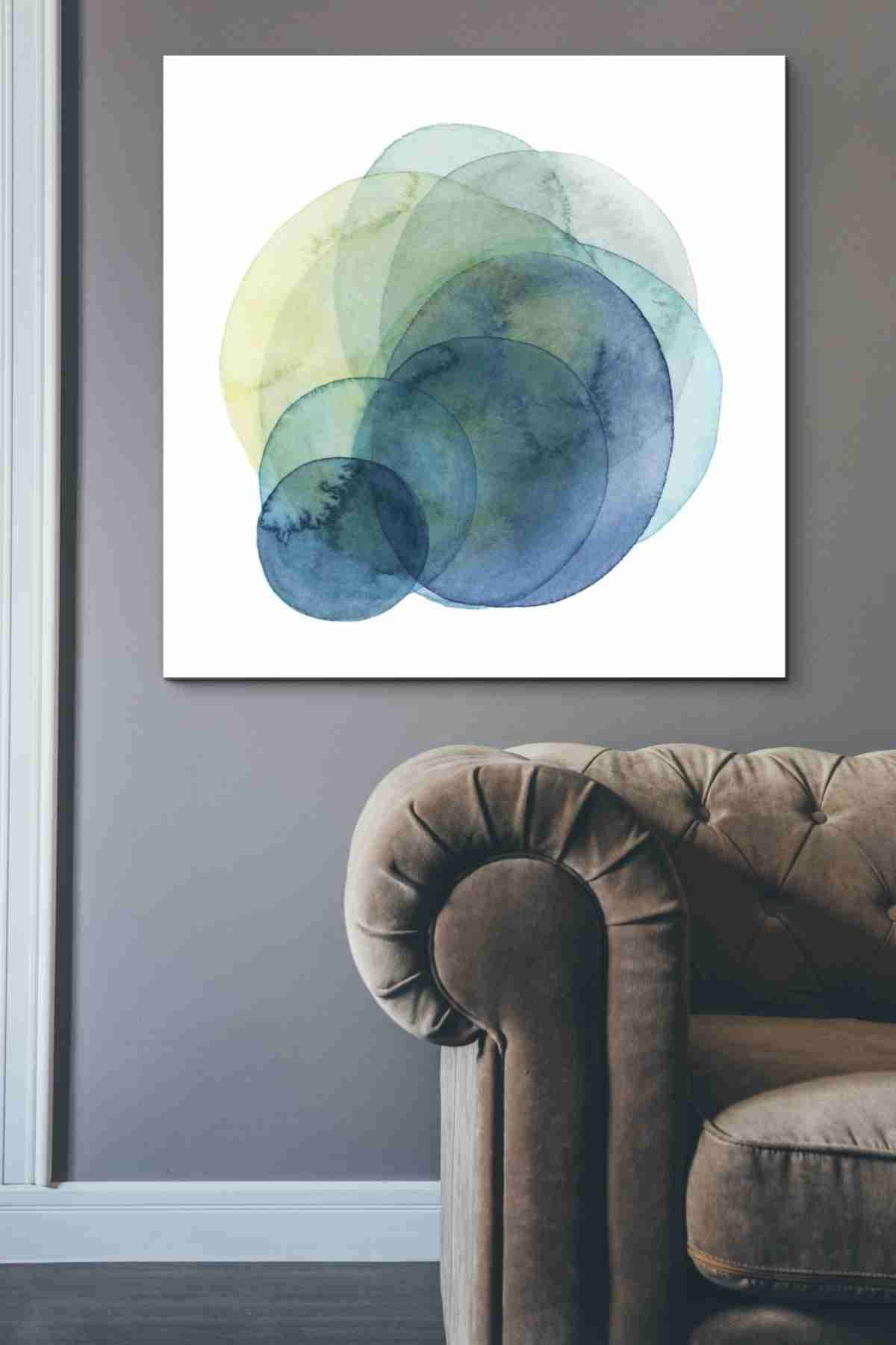 Grace Popp Evolving Planets IV Canvas Wall Art - 37x37 Inch Modern Abstract Space Painting for Living Room, Bedroom & Office Decor