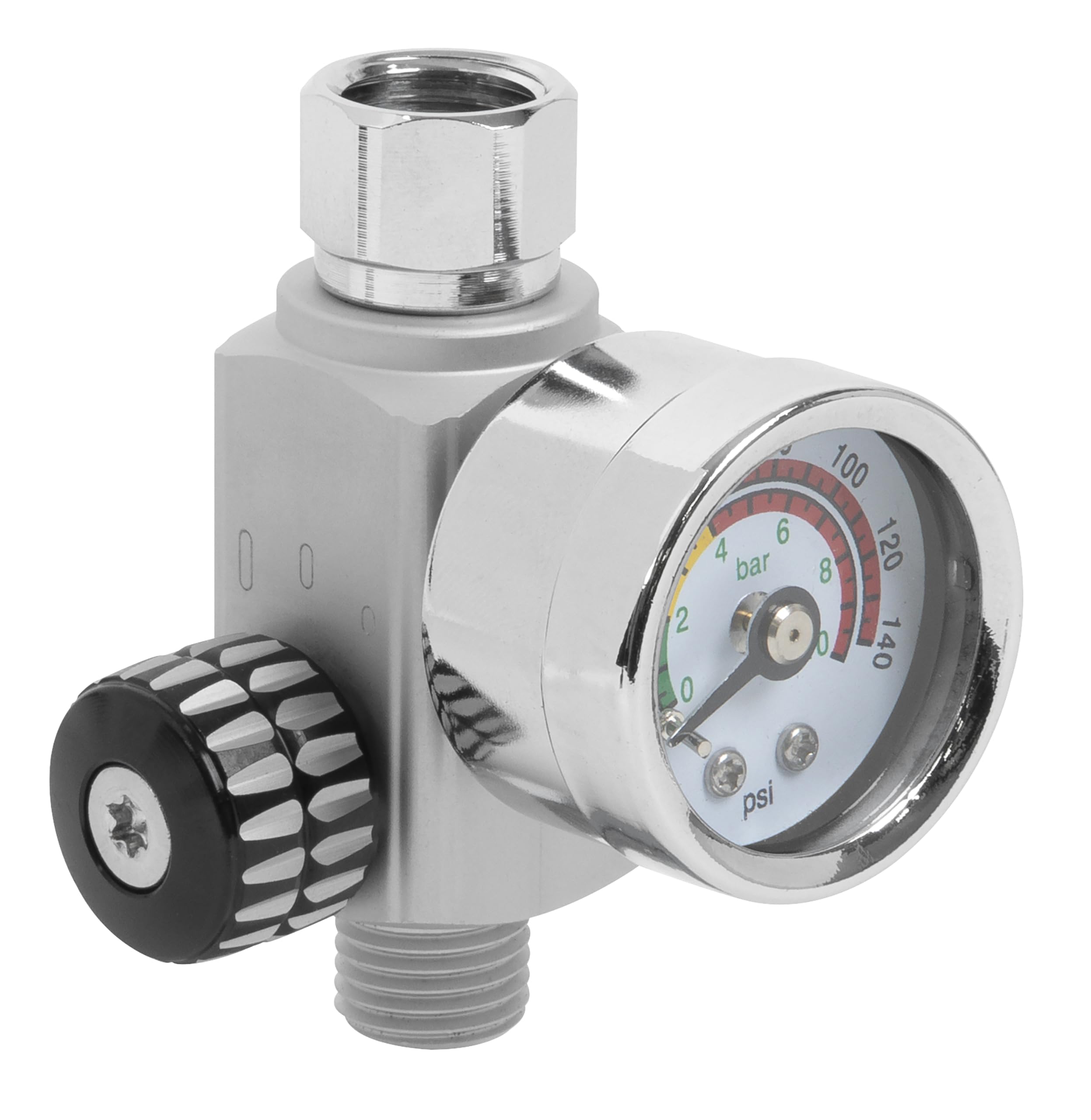 Sealey AR01 On-Gun Air Pressure Regulator & Gauge - Professional Pneumatic Tool Accessory for Painting, Nail Guns & Air Compressors