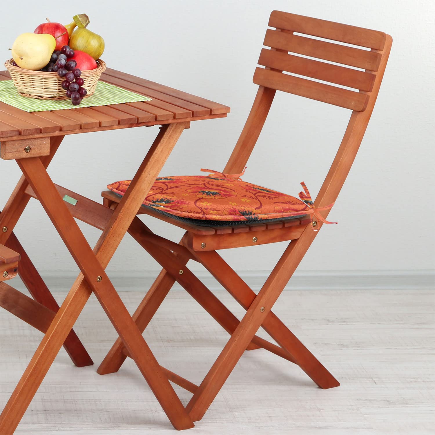 Ambesonne Bohemian Orange Chair Cushions Set of 12 - 16