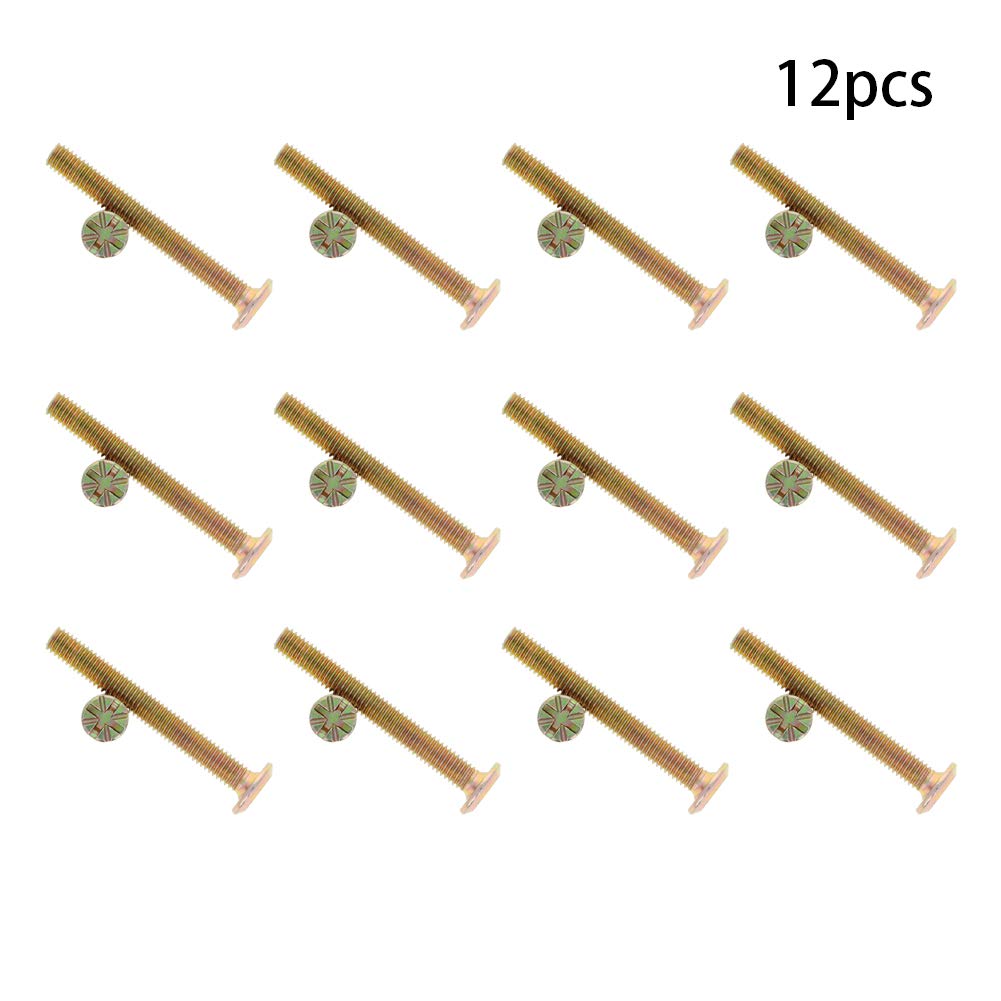 12 Sets M6x13mm Furniture Bolt Nut Set - Hex Socket Screw with Barrel Nuts for DIY Furniture Assembly (Tables, Chairs, Workbenches) - Durable Fasteners for Home Office & Workshop Projects