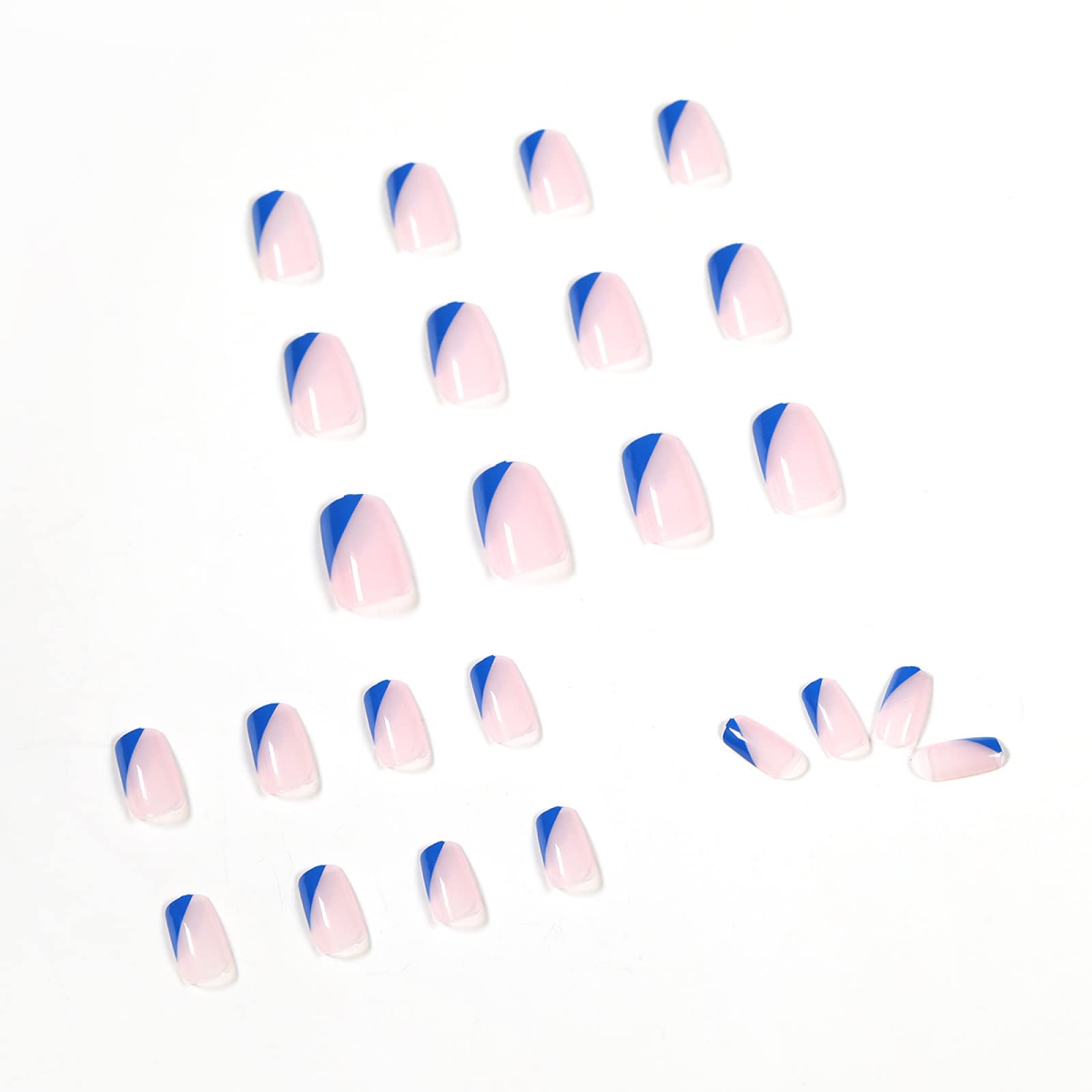 Press on False Nails - Twill French Transparent Color Fake Nails | Wear-Resistant Manicure | Finished Nail Stickers & Patches | Perfect for Parties, Weddings & Daily Wear