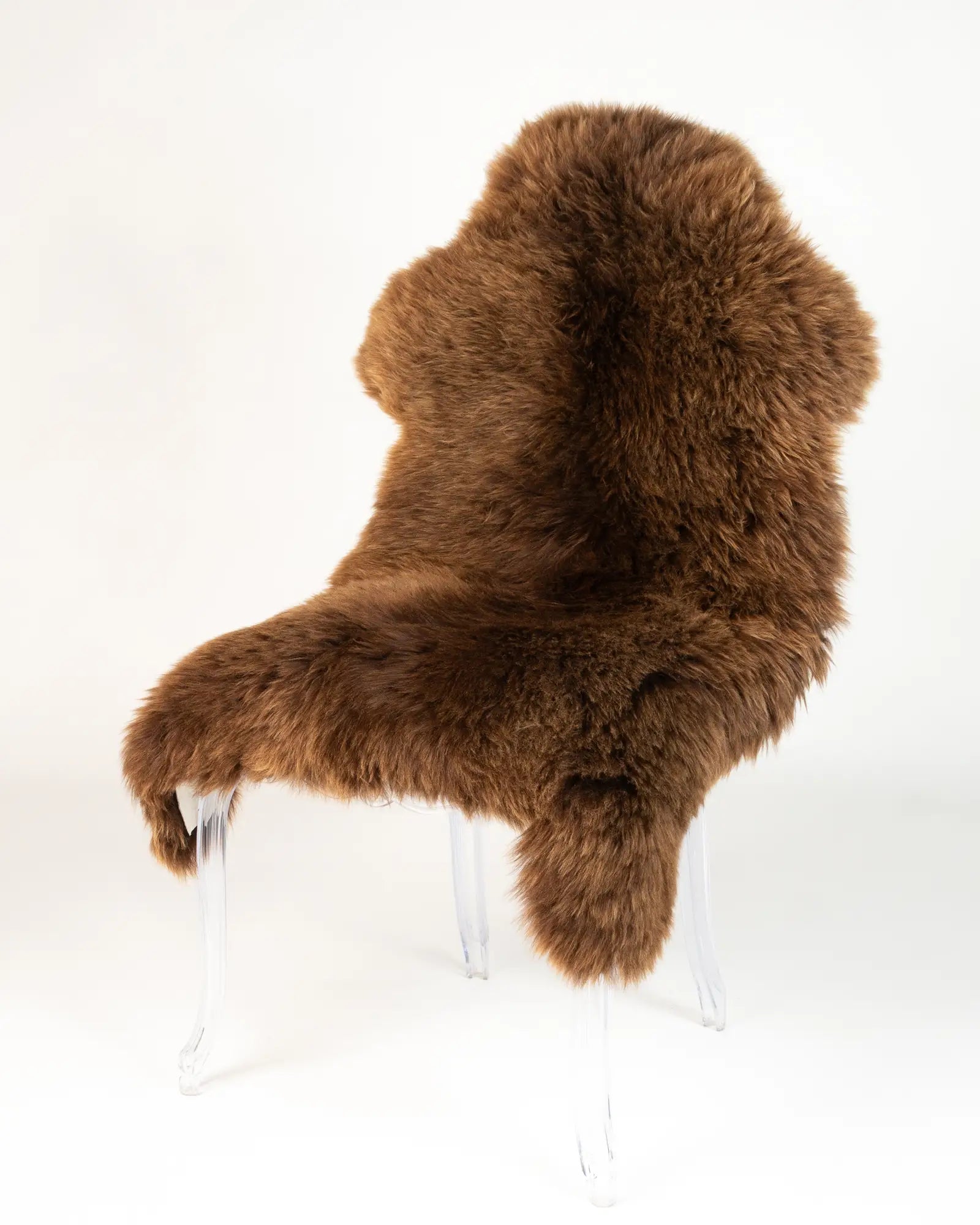 Premium 100% Natural New Zealand Sheepskin Rug in Chocolate Brown - Soft & Luxurious for Living Room, Nursery, or Bedroom Decor