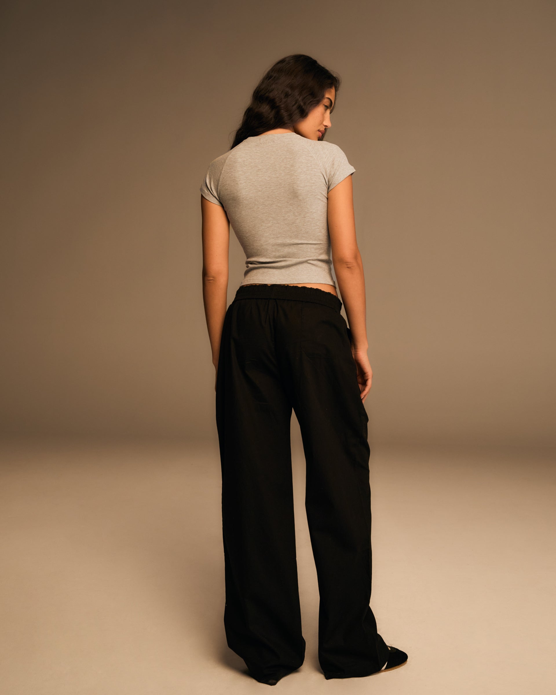 Soft Cotton Pull-On Pants for Women - Comfortable Stretch Waist Lounge Pants in Black | Perfect for Yoga, Home Wear & Relaxation