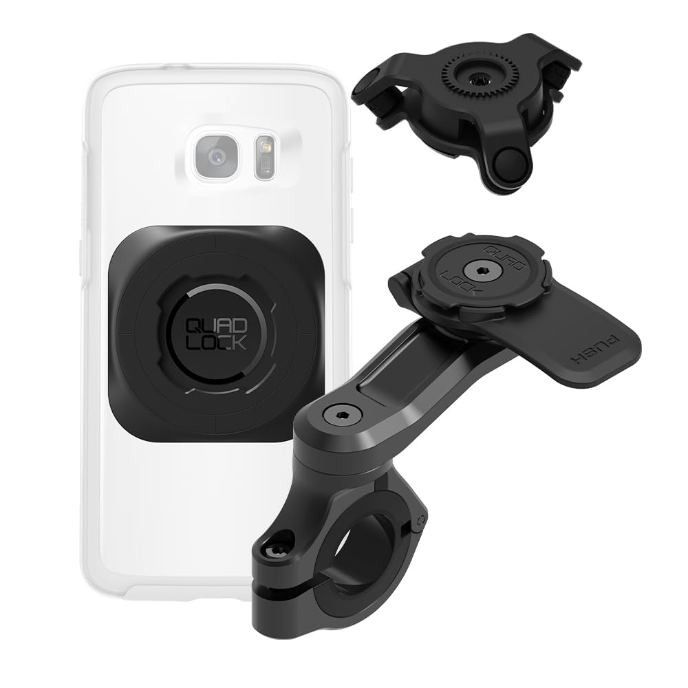 Quad Lock PRO Motorcycle Phone Mount Kit - Universal Handlebar Mount with Vibration Dampener & MAG Adapter for iPhone & Android | Perfect for Adventure Riding, Commuting & GPS Navigation