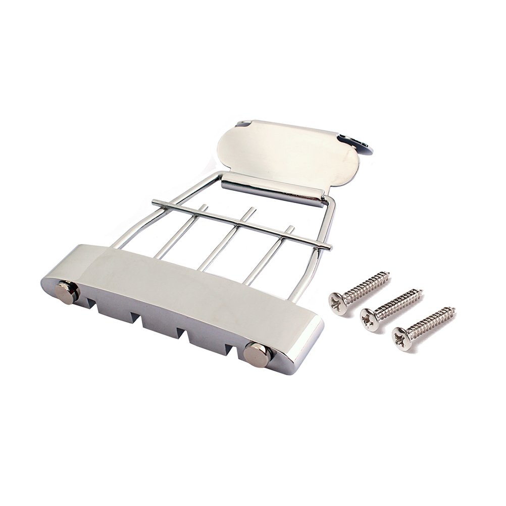 Premium Electric & Acoustic Guitar Bridge Parts - Tremolo Bridge, Tailpiece & Trapezoidal Pull Plate for Guitar Neck Replacement | Perfect for DIY Guitar Repair, Upgrades & Professional Setups