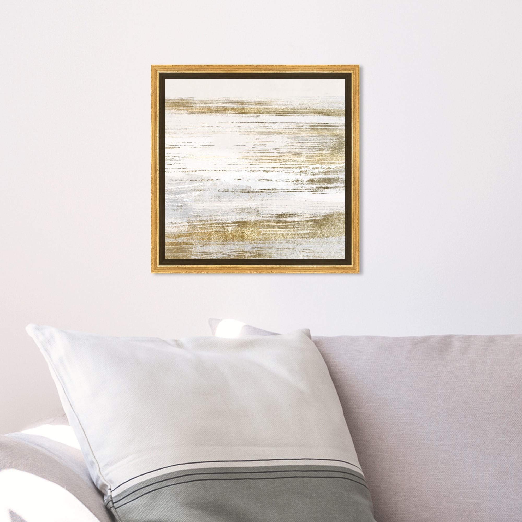 Abstract Wall Art Canvas Prints 'Blush Romance' - 12x12 Inch Gold Framed Painting for Home Decor | Modern Artwork for Living Room, Bedroom & Office | The Oliver Gal Artist Co.
