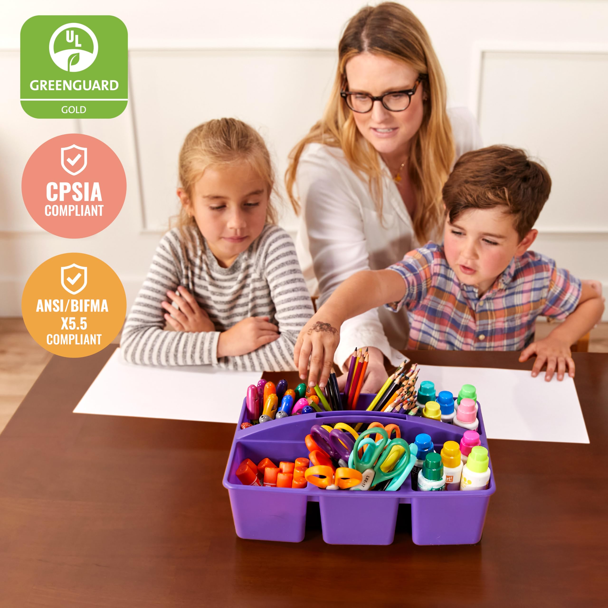 ECR4Kids 30x48 Inch Rectangular Hardwood Table for Kids - Dark Walnut Finish with 22 Inch Legs | Durable Classroom & Playroom Furniture for Learning & Activities