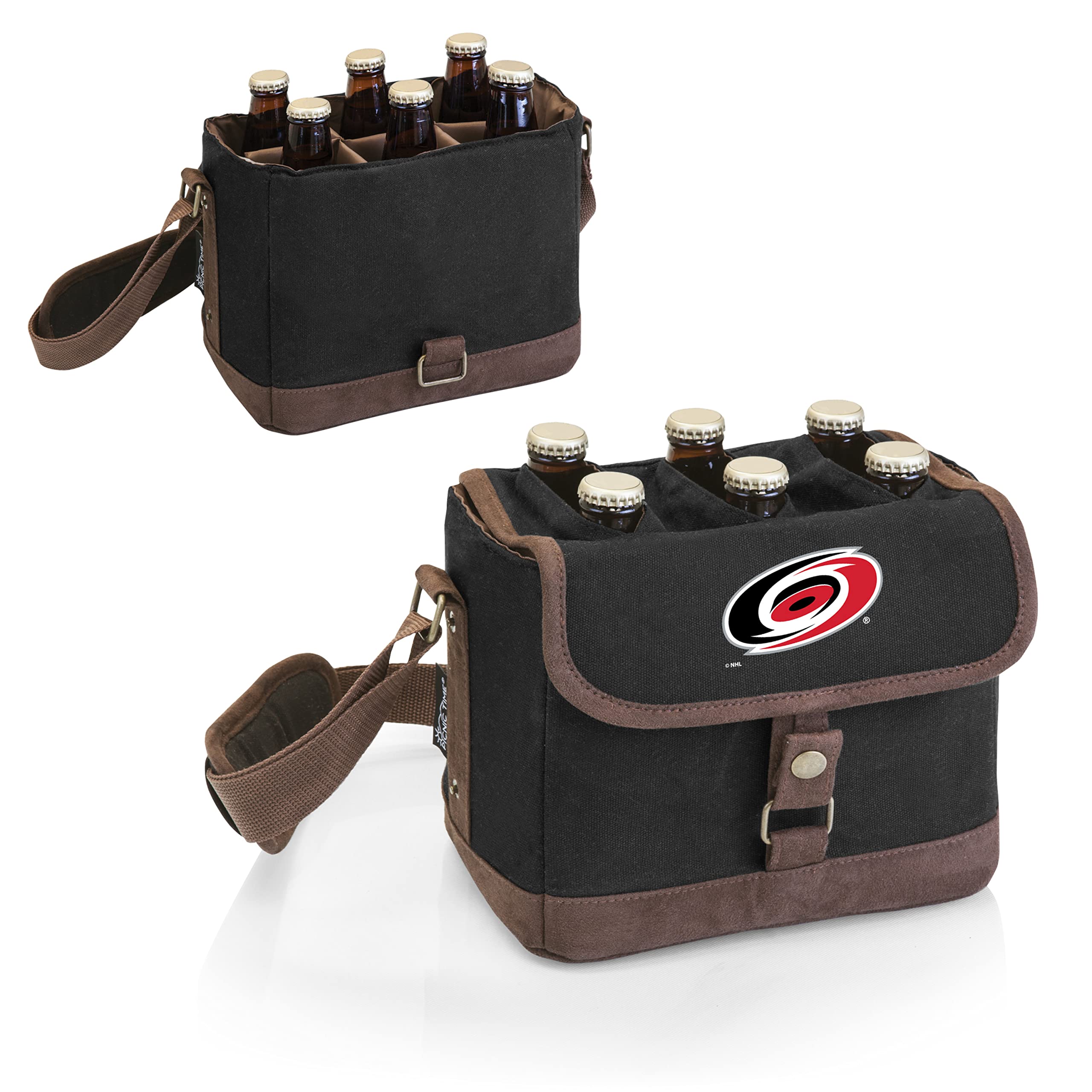 PICNIC TIME NHL Anaheim Ducks Insulated Beer Caddy Cooler Tote with Bottle Opener - Portable Beverage Carrier for Tailgating, Beach & Outdoor Parties
