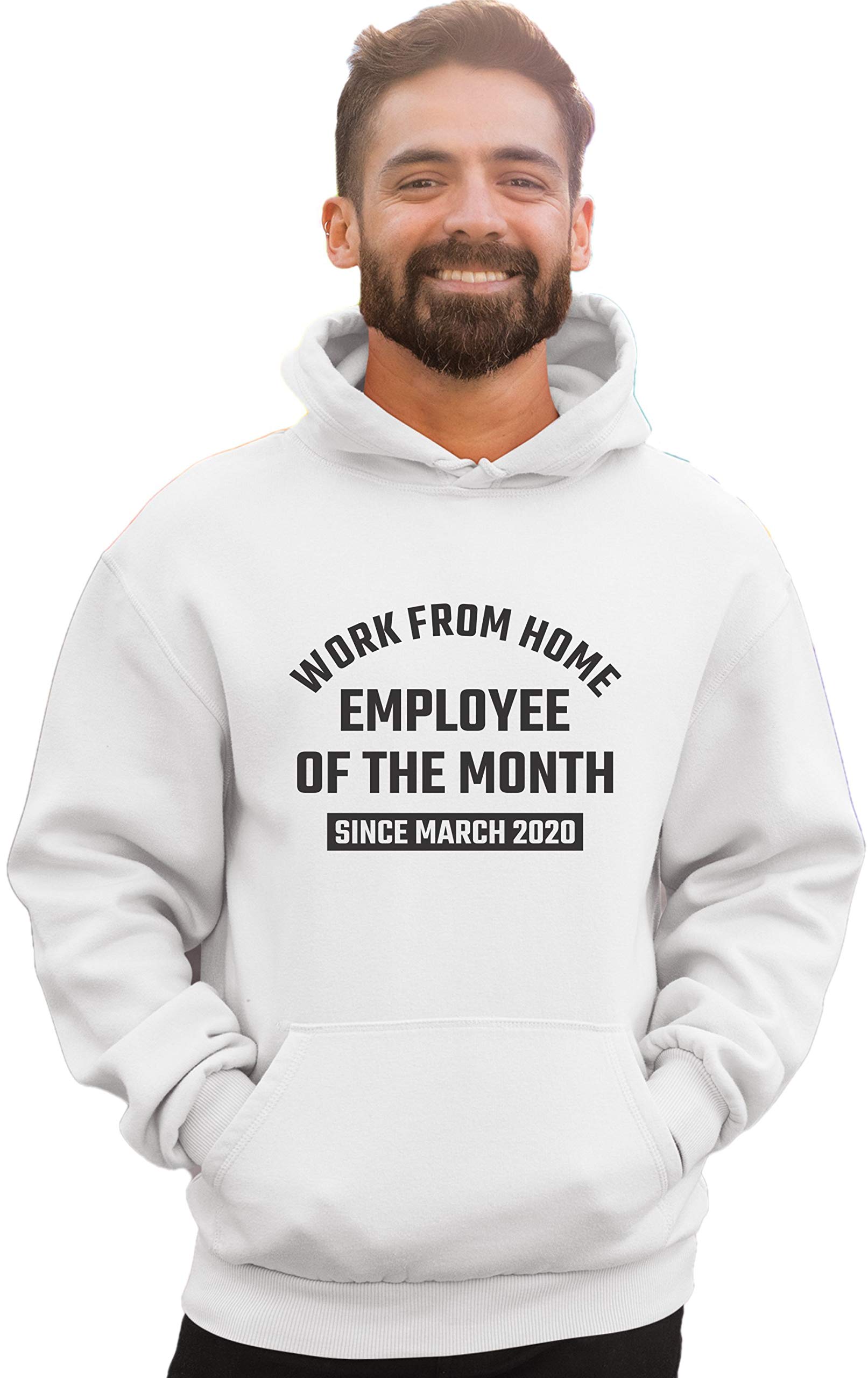 Funny Work From Home Employee of The Month Since 2020 Hoodie - Unisex Pullover Sweatshirt for Men & Women - Perfect for Remote Work, Zoom Meetings & Casual Wear