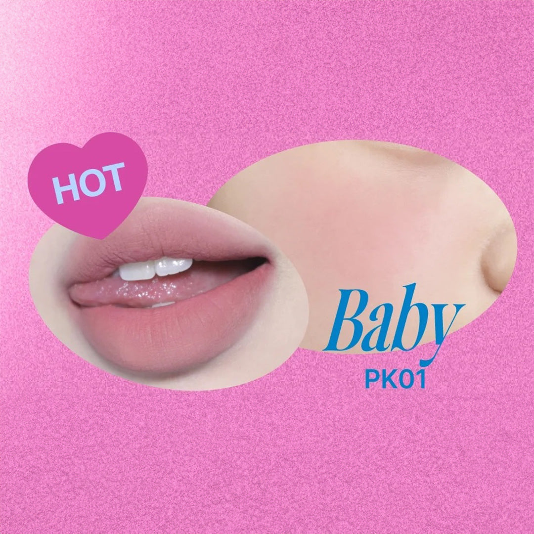 Fwee Lip & Cheek Blur Pudding Pot 5g - PK01 Baby Pink | Creamy Blush & Lip Tint for Natural Makeup Look | Perfect for Everyday Wear & On-The-Go Touch Ups