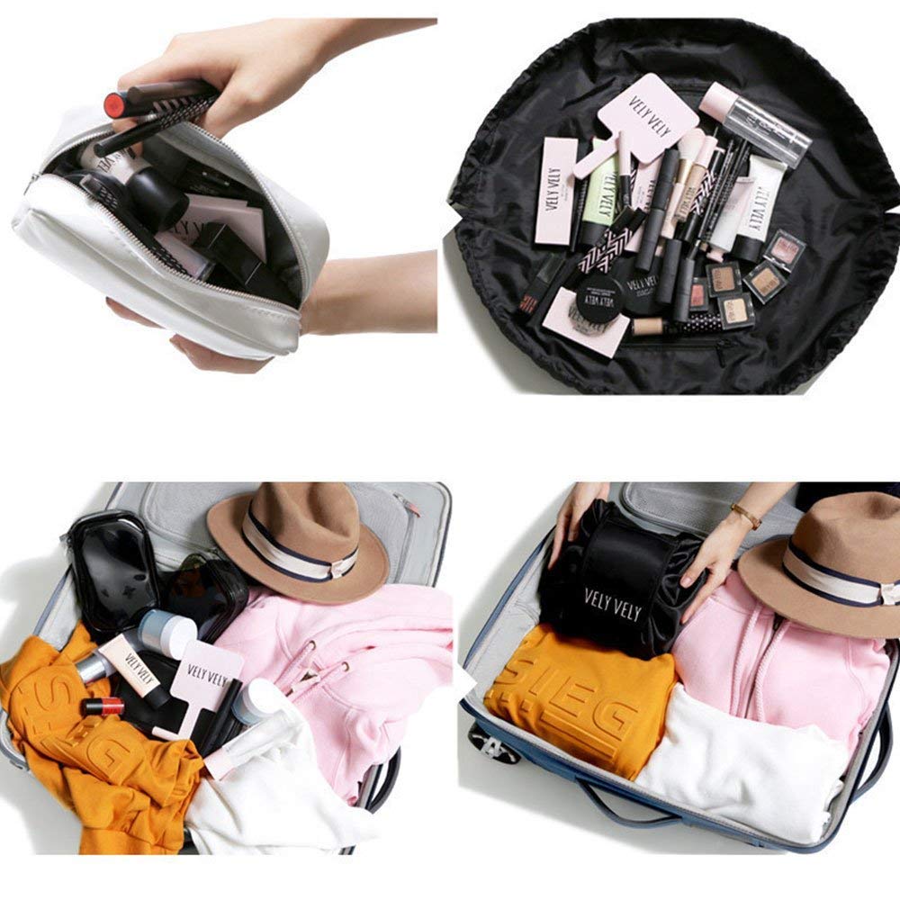 Waterproof Polyester Cosmetic Bag for Travel & Organization - Multi-Color Makeup Pouch (1pc) | Perfect for Toiletries, Travel Essentials & Vanity Storage