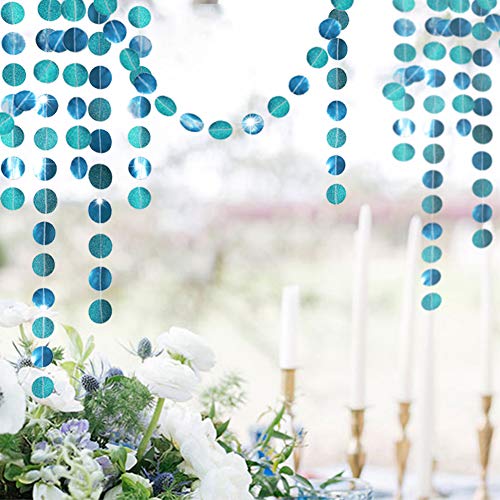 Teal Blue Circle Garland