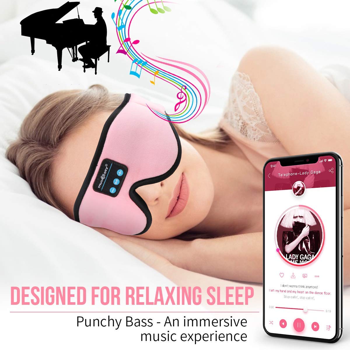 MusiCozy Bluetooth 5.2 Sleep Headphones & 3D Eye Mask - Wireless Sports Headband for Side Sleepers, Running, Yoga, Travel & Meditation (2-Pack) | Perfect for Nighttime Relaxation & Noise Cancellation
