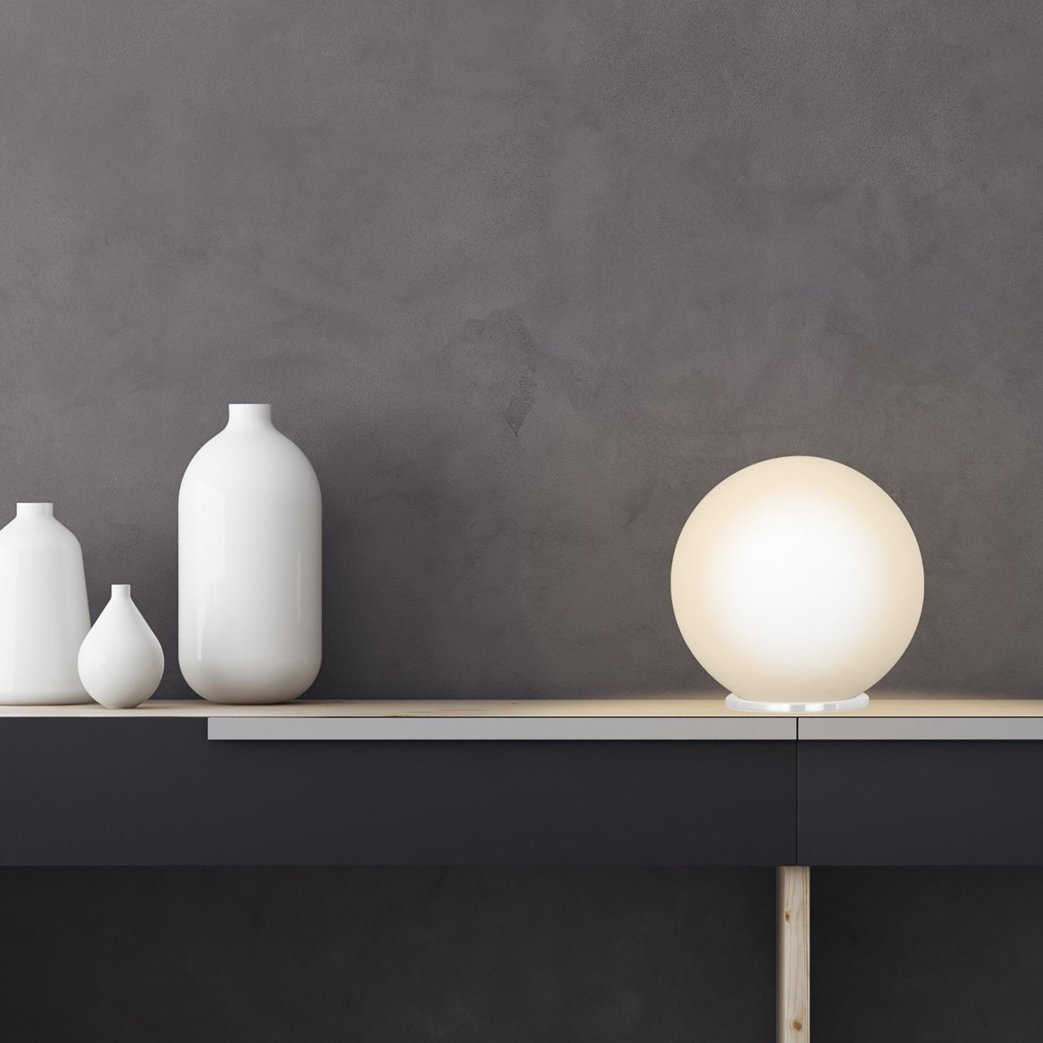 Rondo Table Lamp - Modern LED Desk Lamp with Adjustable Brightness, Perfect for Home Office, Bedroom, and Study Room Lighting