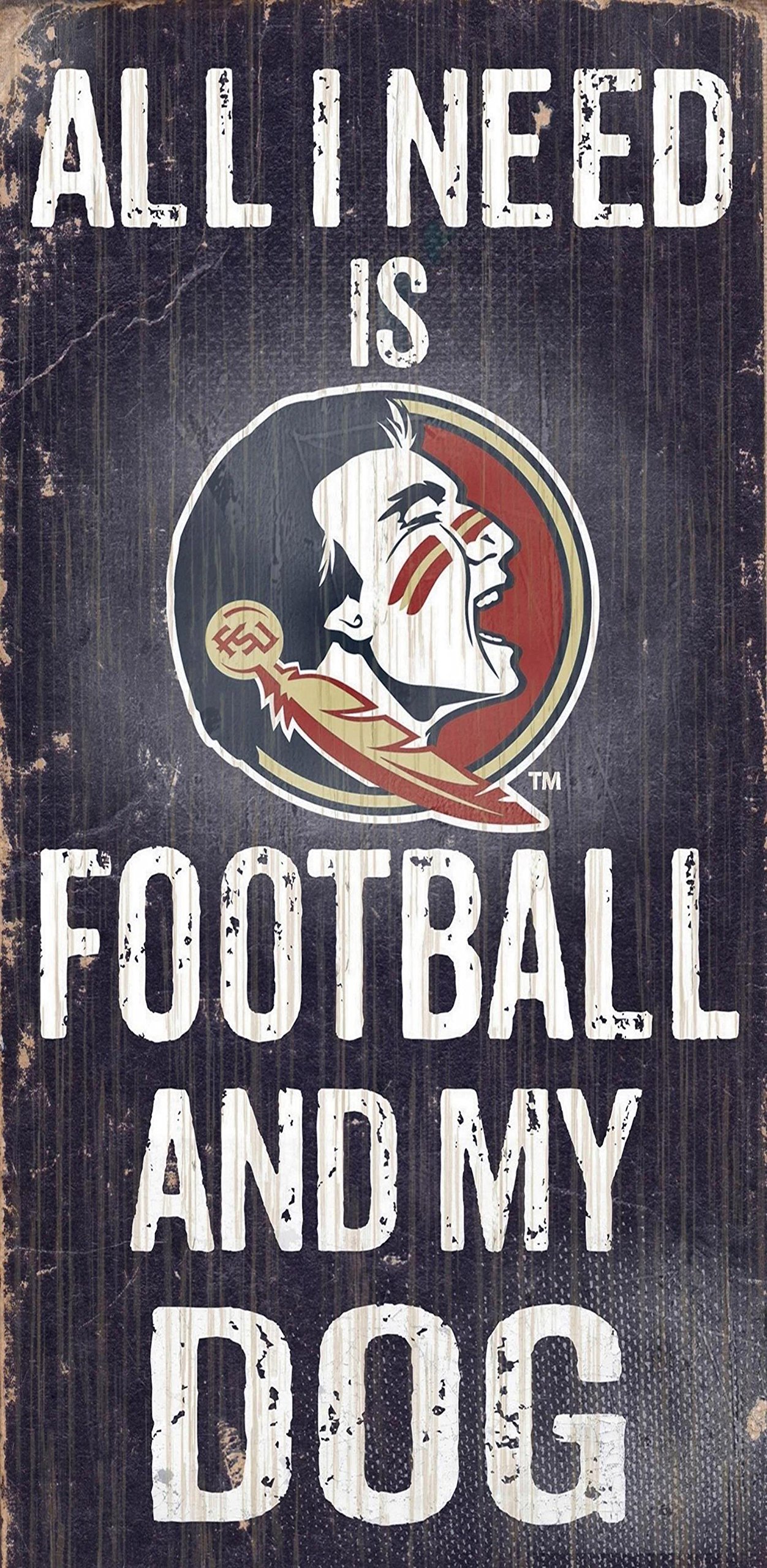 Florida State Football & Dog Sign - Fan Creations for Home Decor
