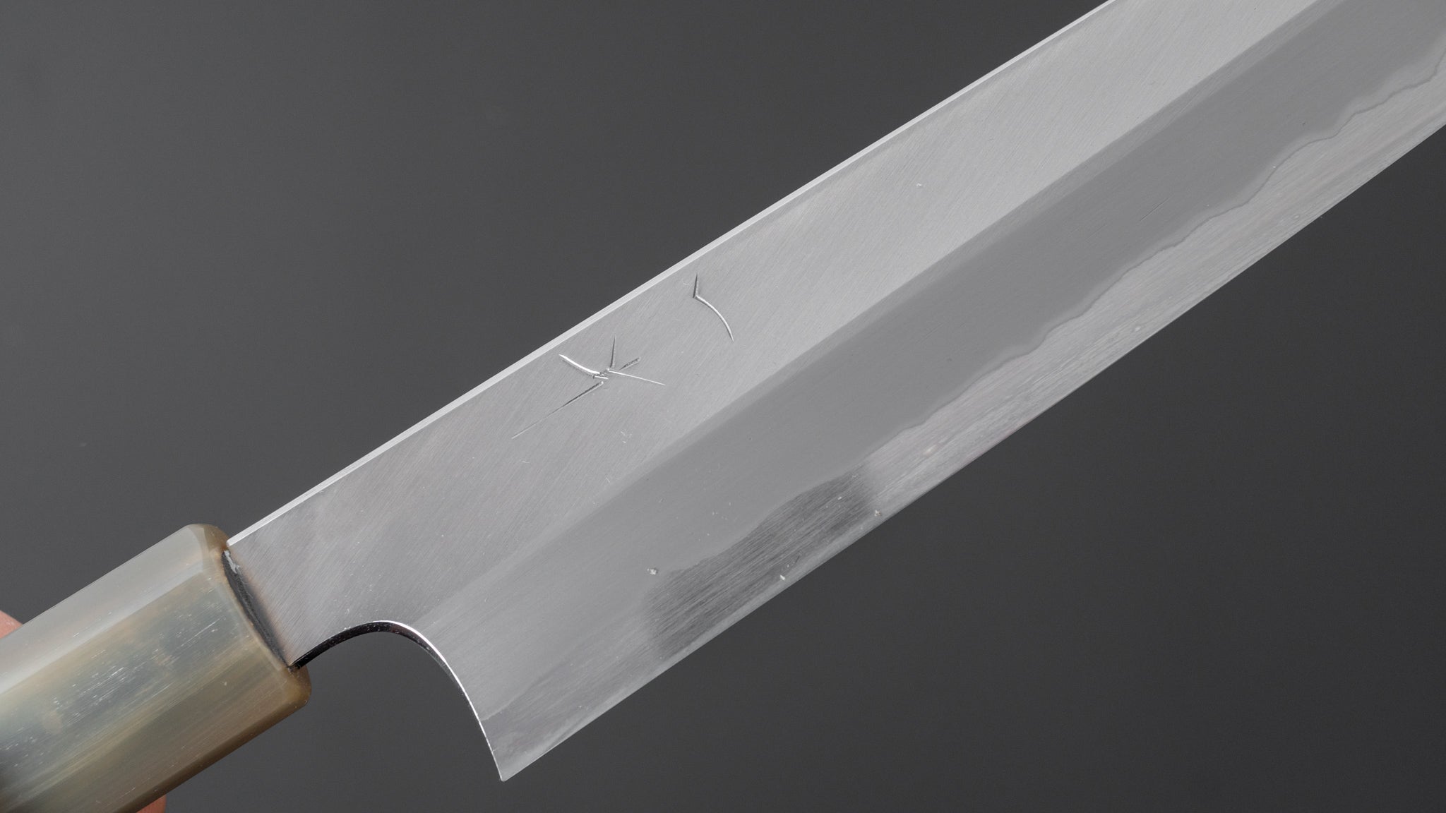 Hitohira Togashi White #1 Stainless Clad Migaki Sujihiki 270mm Ziricote Handle - Premium Japanese Sushi & Sashimi Knife for Professional Chefs & Home Cooking