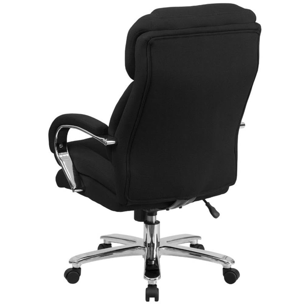 UrbanPro Big and Tall Fabric Swivel Office Chair - Ergonomic Executive Chair with Adjustable Height & Lumbar Support, Black - Perfect for Home Office, Gaming & Conference Rooms