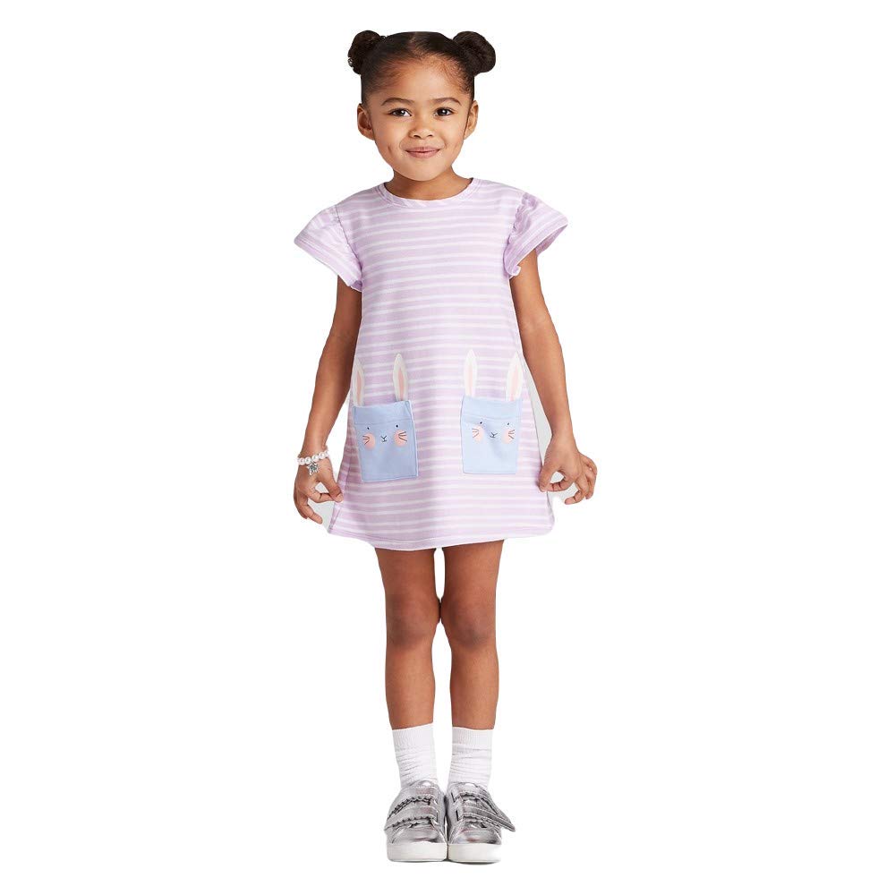 Cat & Jack Girls' Pocket Dress - Cute & Comfortable Toddler Dresses for Playdates, School & Special Occasions