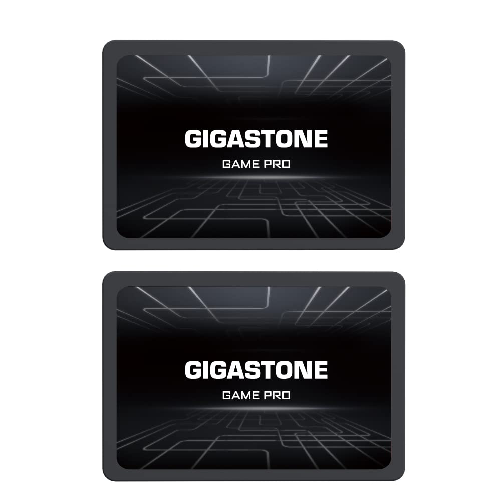 Gigastone 256GB SATA III SSD 2-Pack - 2.5 Inch Internal Solid State Drive with 510MB/s Speed, SLC Cache & 3D NAND - Perfect for Laptop/PC Upgrades, PS4 HDD Replacement & Gaming Performance Boost