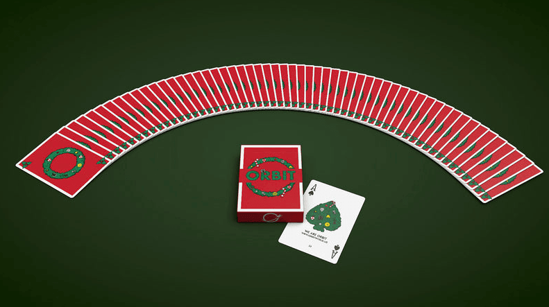 Orbit Christmas V2 Playing Cards - Premium Holiday-Themed Deck for Card Games, Magic Tricks & Collectors | Perfect for Christmas Gifts, Family Game Nights & Poker Parties