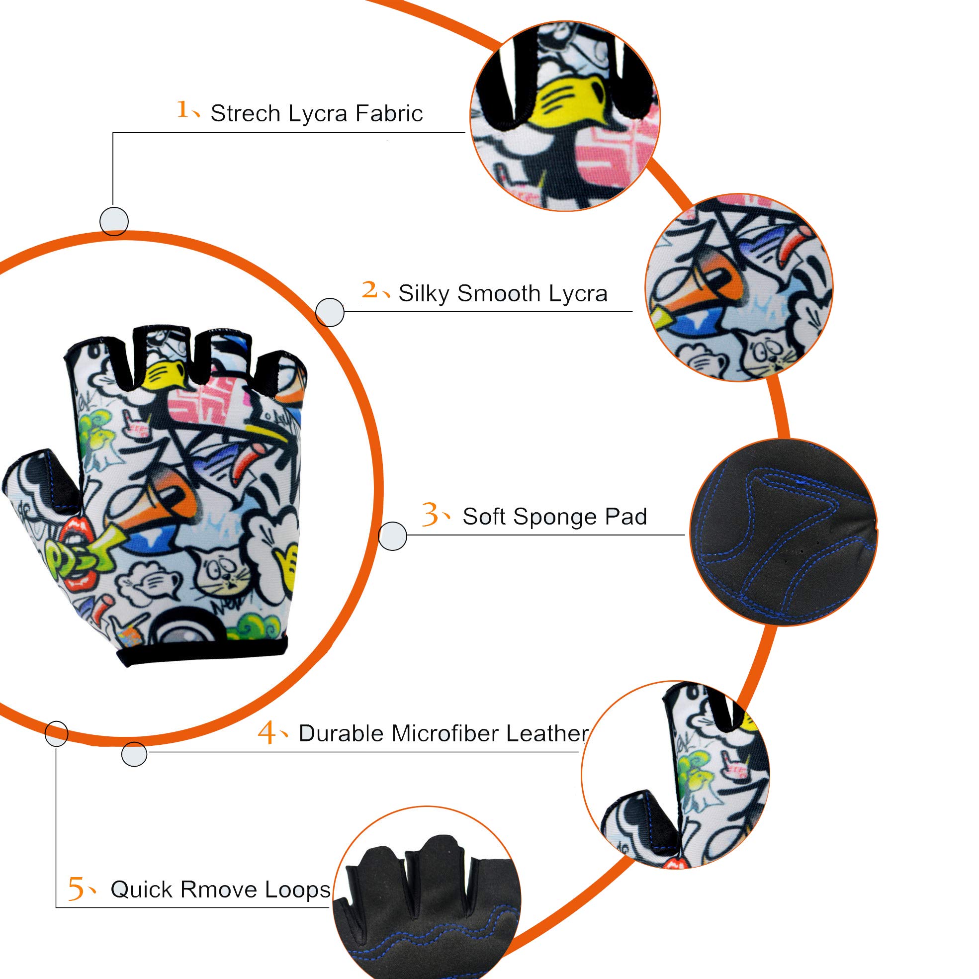 Best Kids Bike Gloves for Boys & Girls Ages 4-13 - Non-Slip Grip Gloves for Cycling, Scooter Riding, Monkey Bars, Climbing & Golf Training - Perfect for Outdoor Sports & Playground Activities