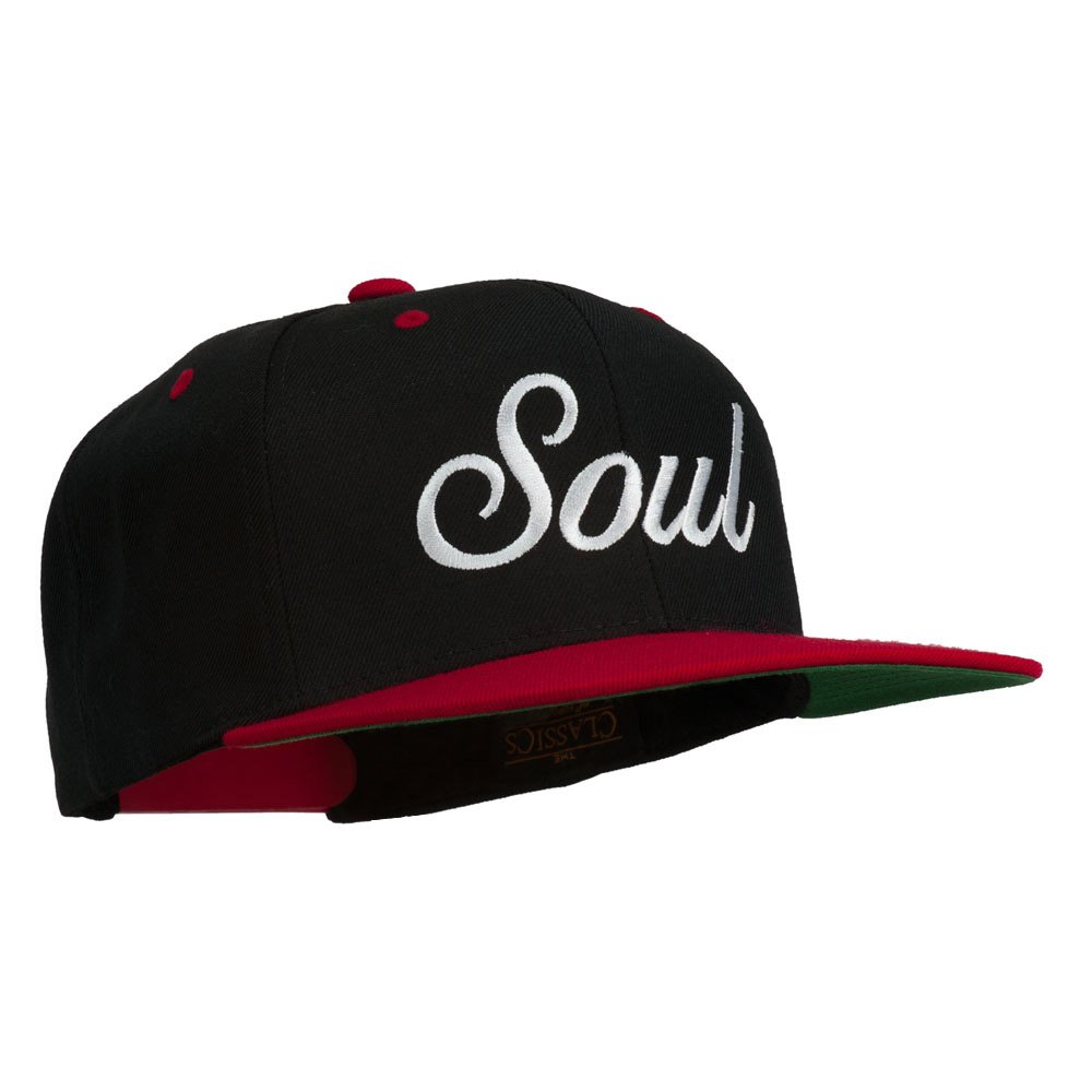 E4Hats.com Soul Embroidered Snapback Cap - Stylish Adjustable Baseball Hat for Men & Women - Perfect for Streetwear, Hip Hop Fashion, and Casual Outfits