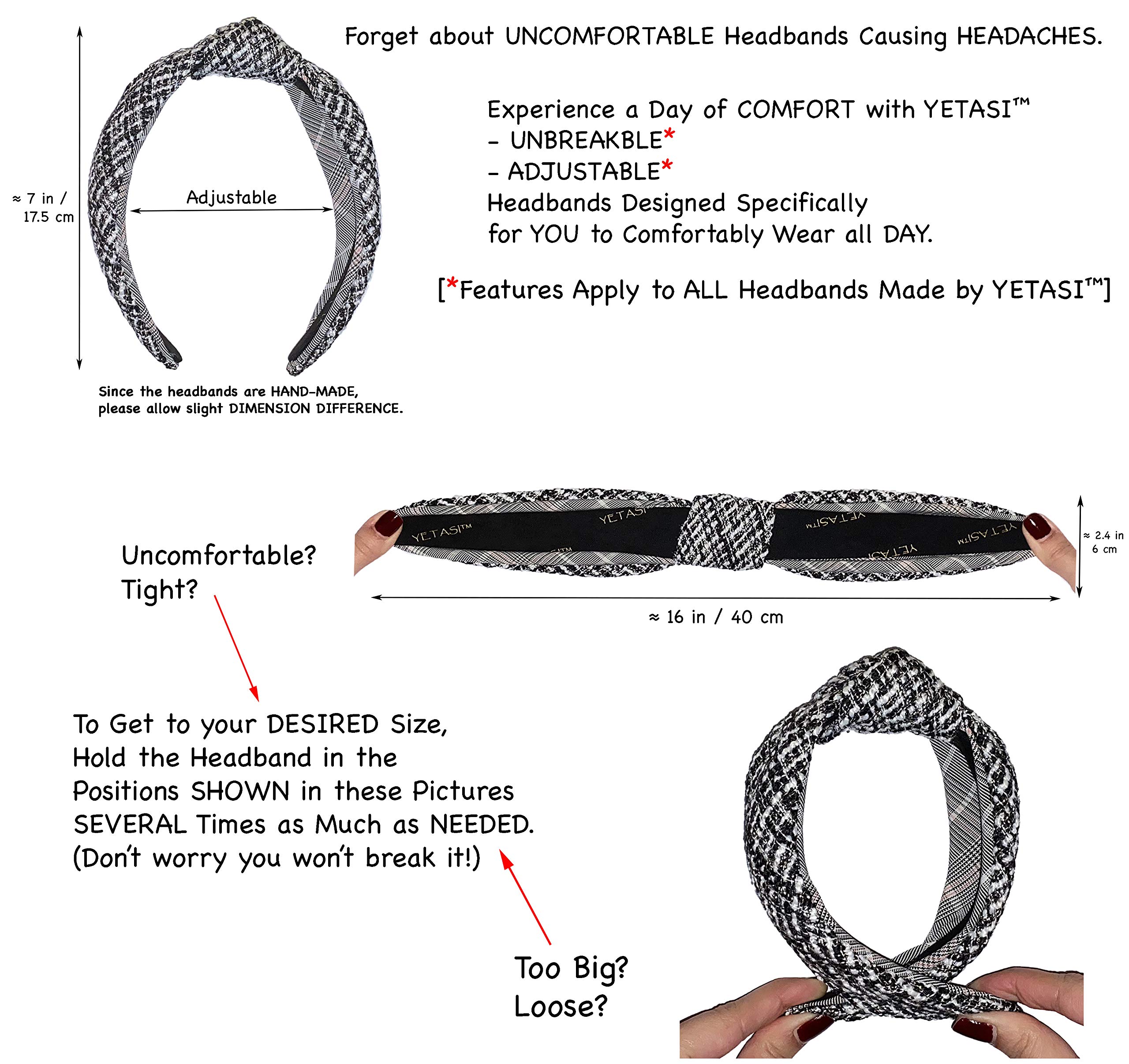 Elegant Blue Knotted Headband for Women - Stylish Camo & Navy Hair Accessories for Workouts, Yoga, and Everyday Fashion