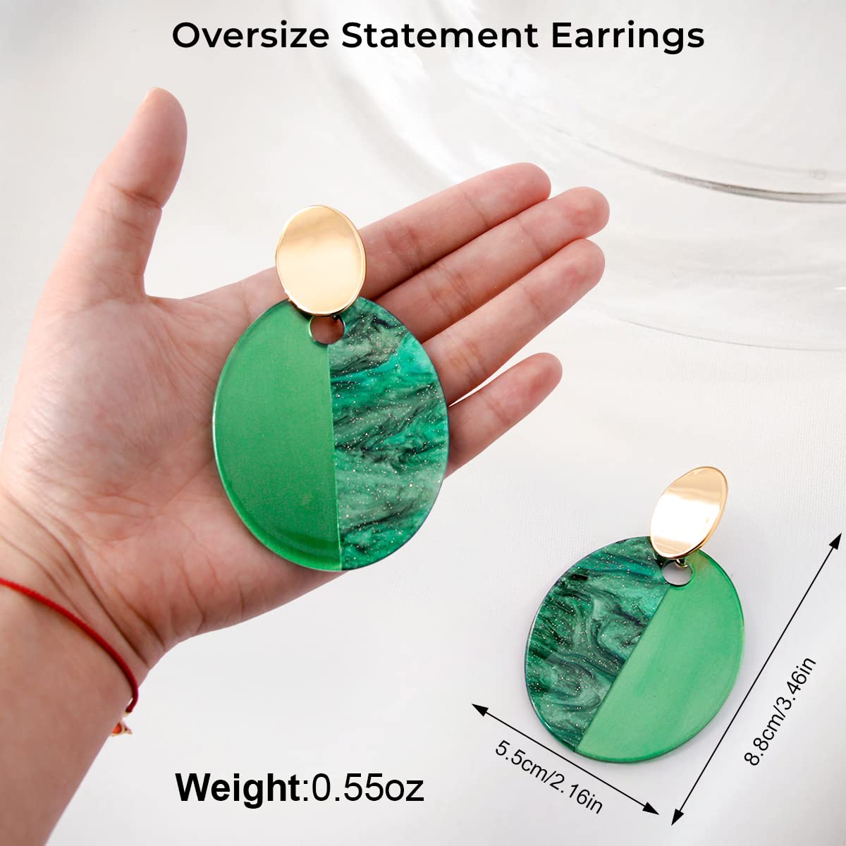Stylish Green Dangle Drop Earrings for Women - Elegant Statement Jewelry for Christmas, St. Patrick's Day & Holiday Gifts | Perfect for Parties, Weddings & Special Occasions
