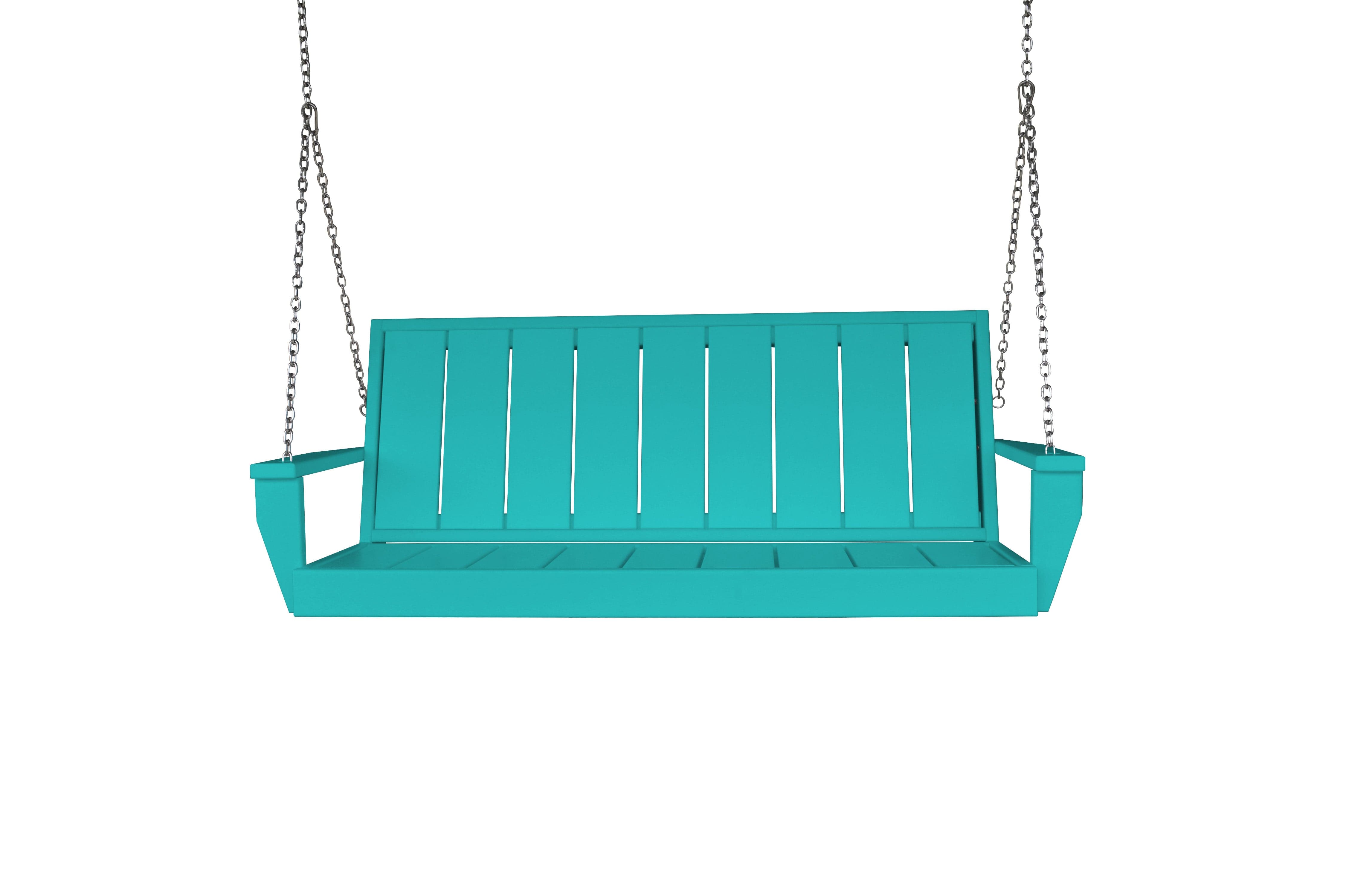 Keystone Amish Co. Weston Recycled Plastic Porch Swing - Eco-Friendly Outdoor Furniture for Patio, Garden & Backyard Relaxation