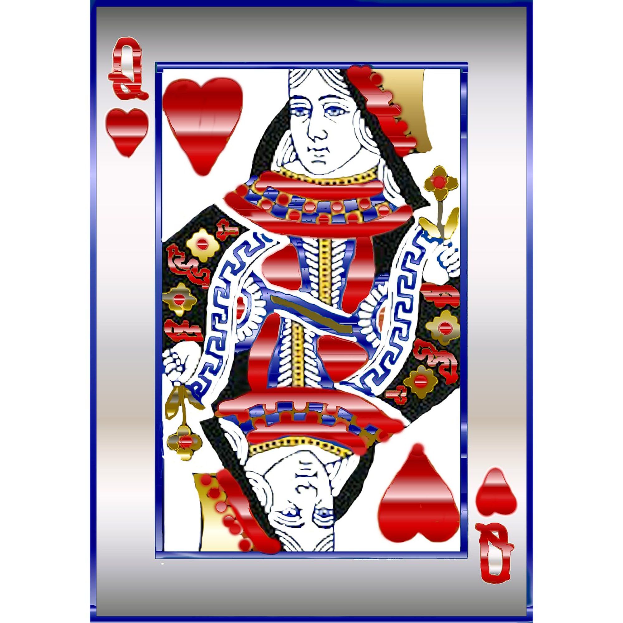 Queen of Hearts 23x35 Inch Heavy Semi-Gloss Paper Poster - Perfect for Home Decor, Office Wall Art, and Gift Giving