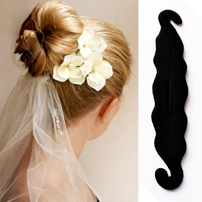 Hair Donut Bun Maker - Magic Sponge Curler for Easy Hairstyling, Twist & Braid Tool - Perfect for Updos, Ponytails & Formal Events