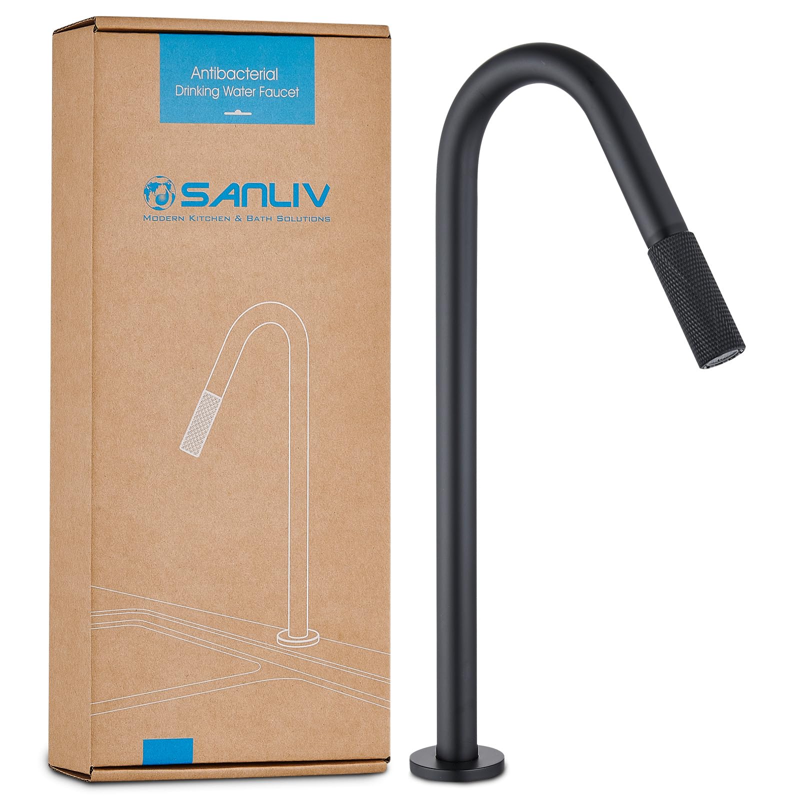 Matte Black RO Water Faucet for Kitchen Sink - Pure Filtered Drinking Water Tap for Reverse Osmosis System - Perfect for Home & Office Use