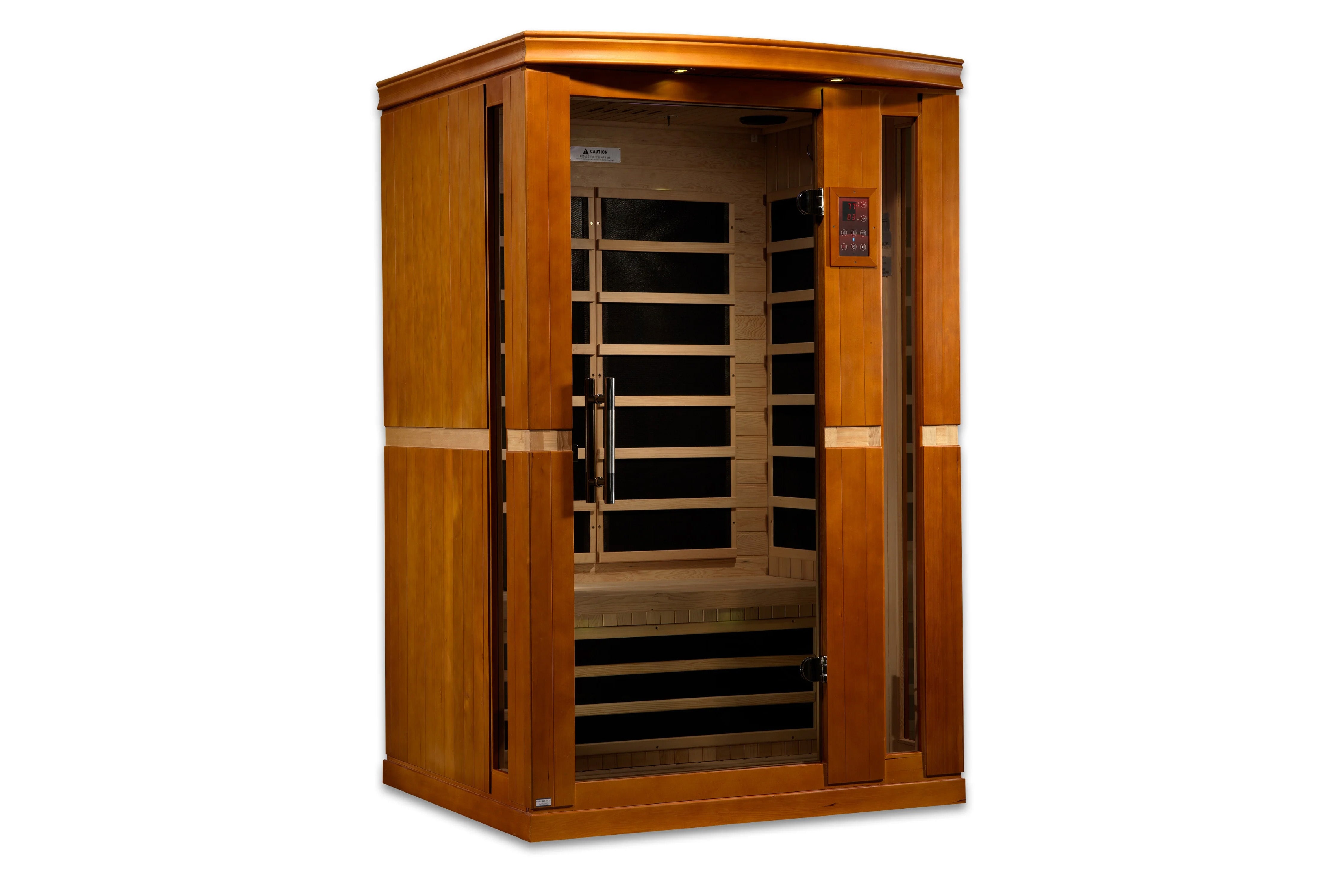 Golden Designs Vittoria 2-Person Low EMF FAR Infrared Sauna for Home Spa Relaxation & Detox Therapy