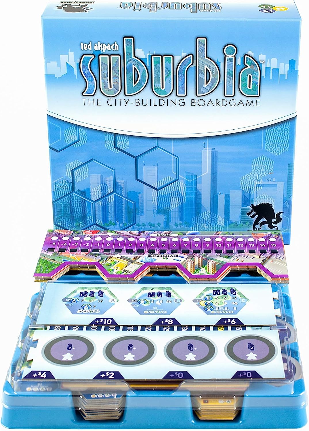 Suburbia - Thematic City Building Strategy Board Game | Tile Placement Game for Adults | Perfect for Family Game Nights & Strategy Enthusiasts