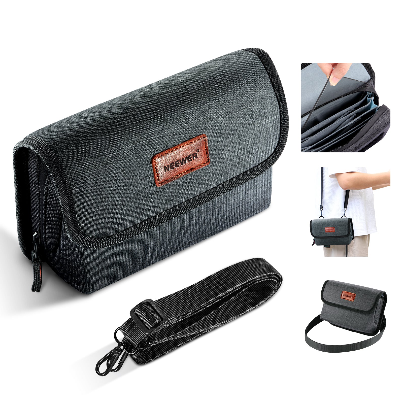 NEEWER PB025 Professional Camera Lens Filter Storage Case - Waterproof & Shockproof for UV, CPL, ND Filters - Perfect for Travel, Outdoor Photography & Film Making