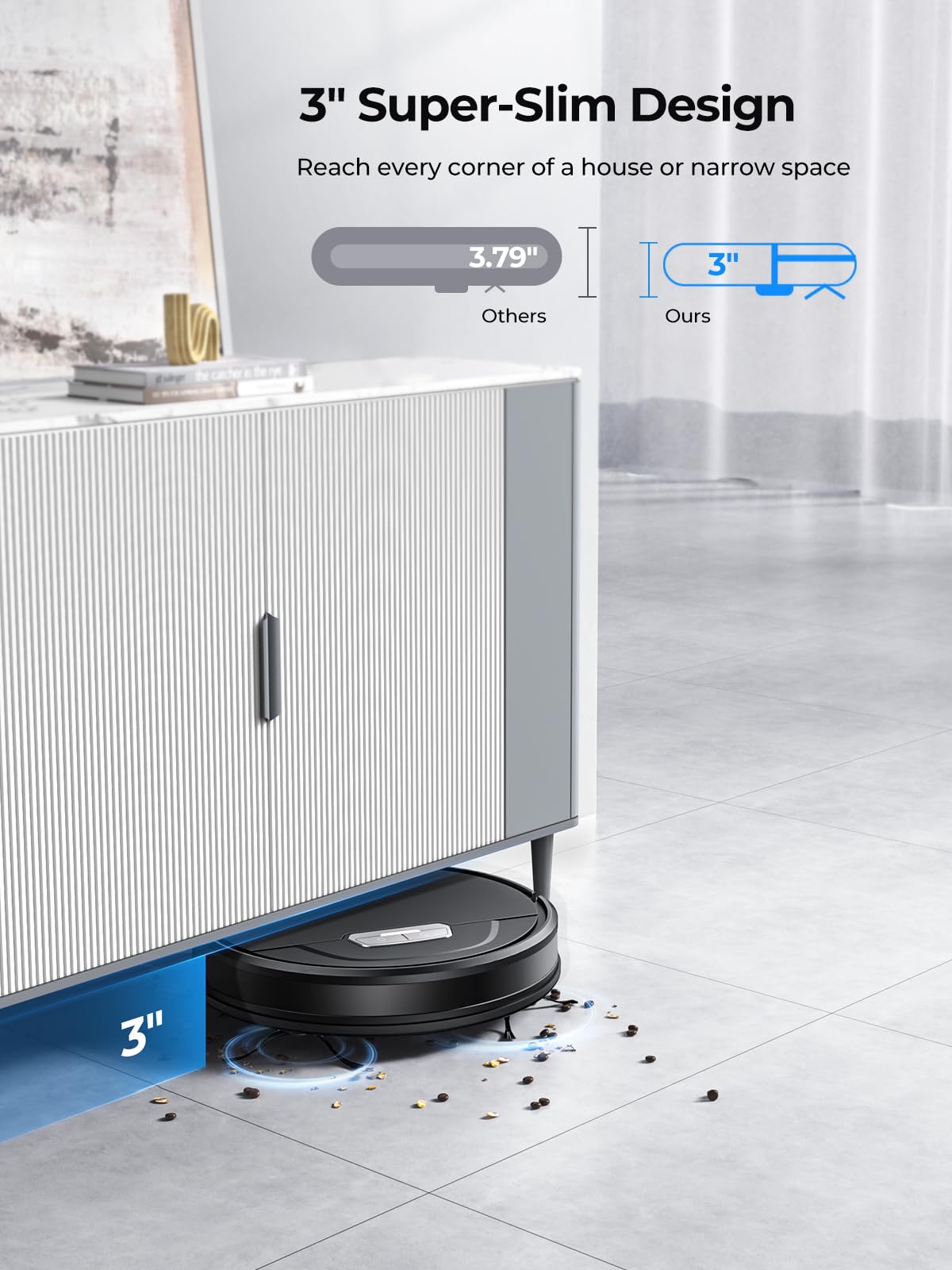 Smart Robot Vacuum and Mop Cleaner - 4500Pa Strong Suction, 3-in-1 Auto Carpet Boost, Self-Charging, App/Remote/Voice Control for Pet Hair, Hard Floors & Carpets - Perfect for Home Cleaning, Pet Owners & Busy Families