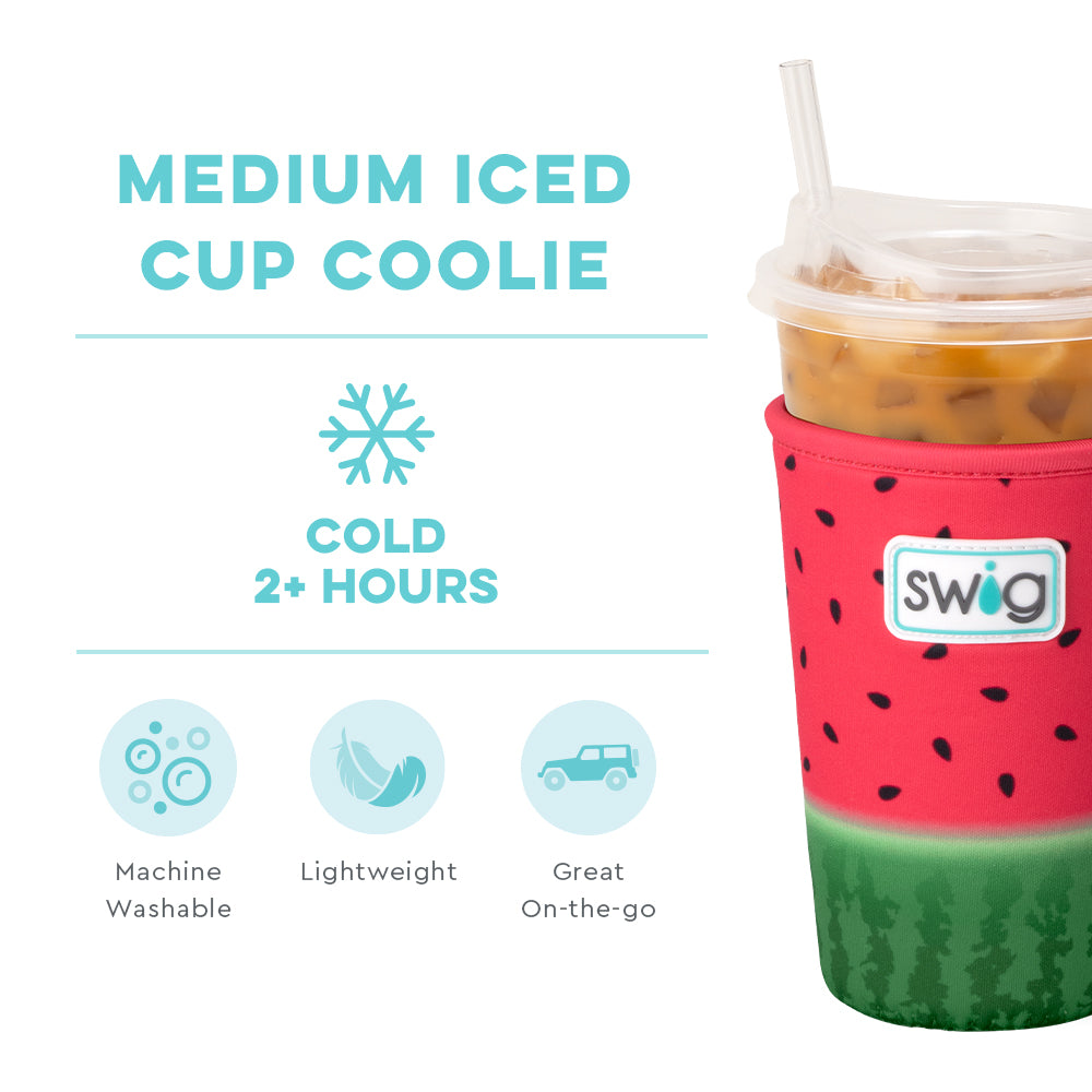 Refreshing Melon Slice Medium Iced Cup Coolie - Perfect for Summer Drinks, Pool Parties & Beach Outings