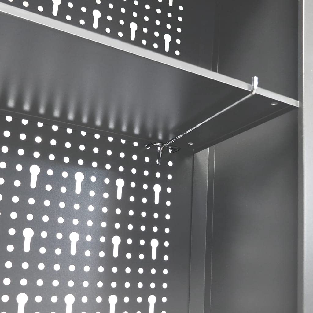 Wall Mounted Tool Cabinet - Industrial Metal Storage for Garage & Workshop