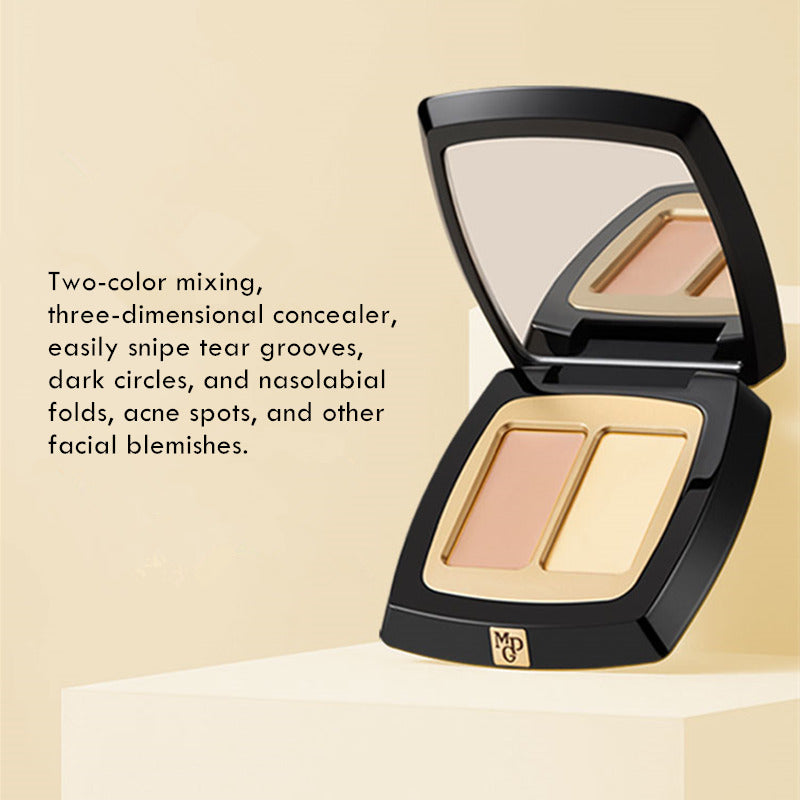 MAOGEPING Two Tone Full Coverage Concealer Cream - Waterproof & Long Lasting for Dark Circles & Blemishes - Perfect for Everyday Makeup & Professional Use